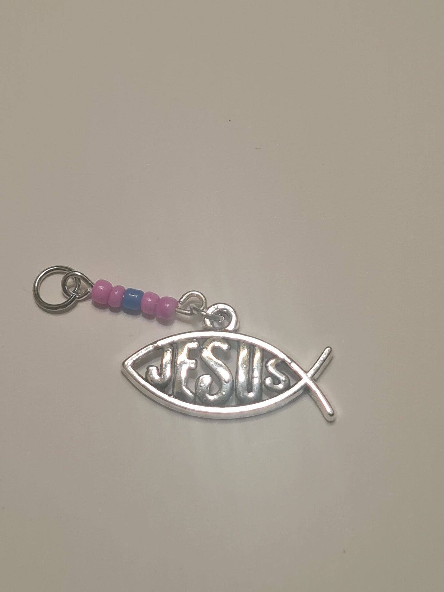 Jesus Hearing Aid Charm ~ Cochlear Implant Charm ~ Custom Made ~ Sign of Jesus