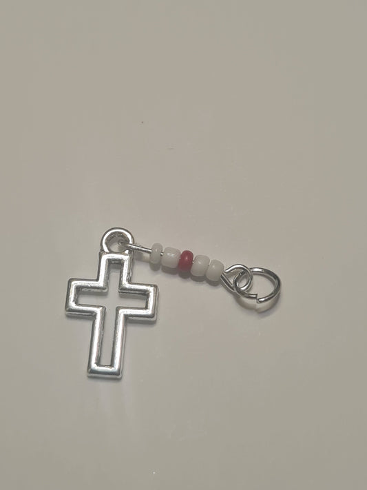 Cross Hearing Aid Charm ~ Cochlear Implant Charm ~ Custom Made ~ Sign of Faith