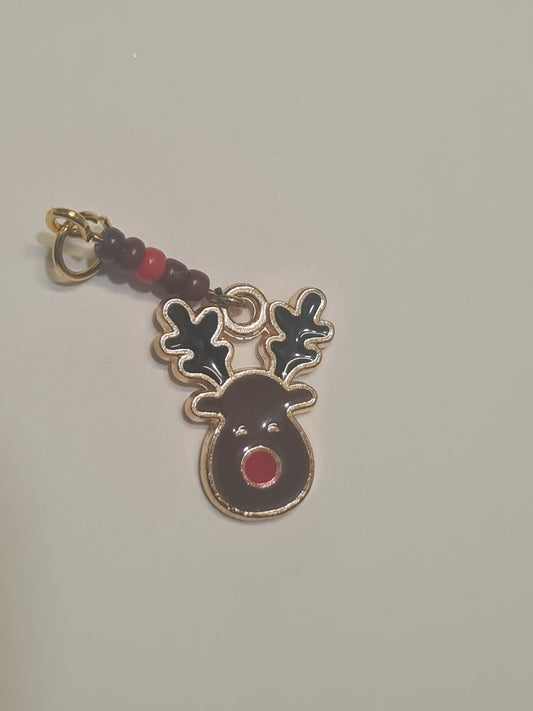 Christmas Reindeer Hearing Aid Charm ~ Cochlear Implant Charm ~ Custom Made