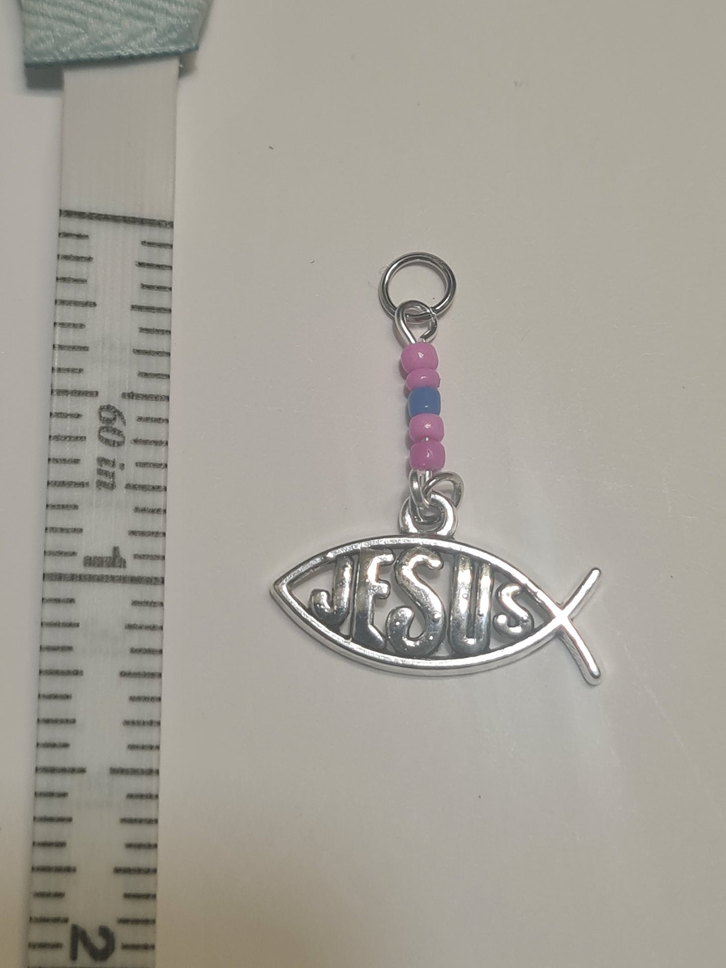 Jesus Hearing Aid Charm ~ Cochlear Implant Charm ~ Custom Made ~ Sign of Jesus