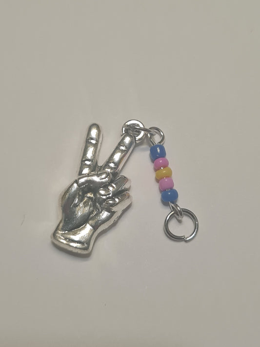Peace Sign Hearing Aid Charm ~ Cochlear Implant Charm ~ Custom Made