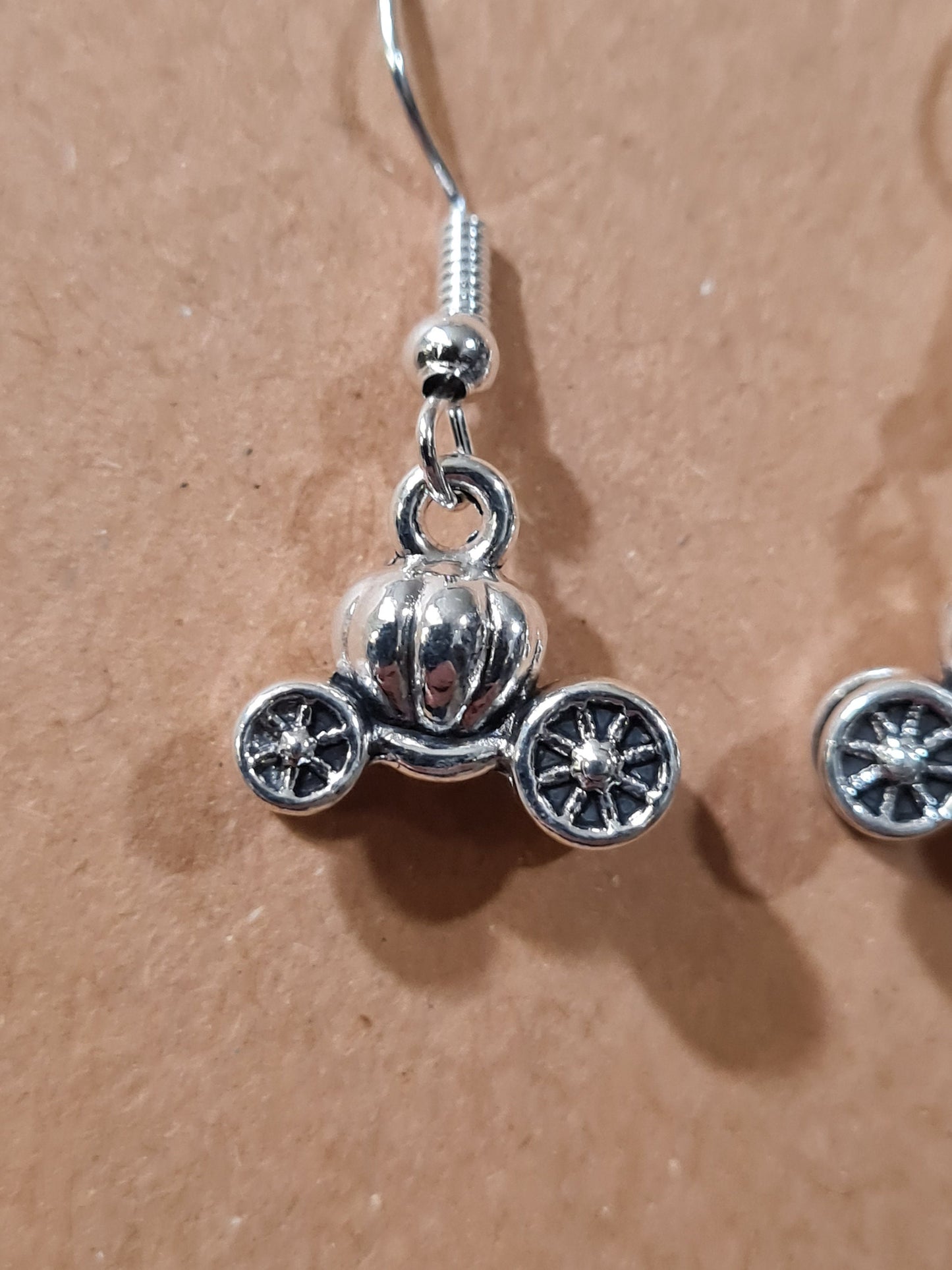 Cinderella Coach Earrings ~ Stainless Fish Hook Posts ~ Princess