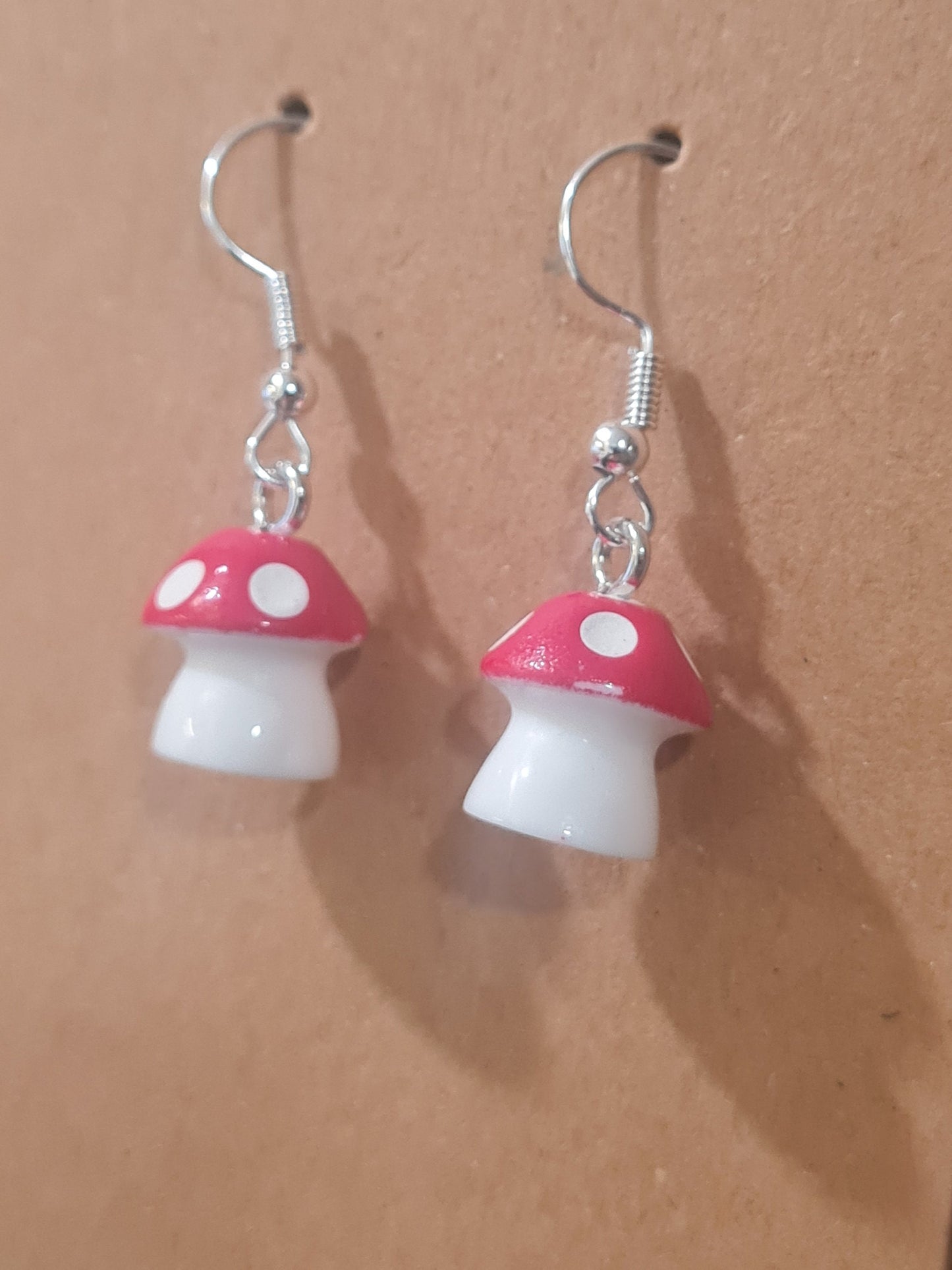 Mushroom Earrings ~ Stainless Fish Hook Posts ~ Fungi
