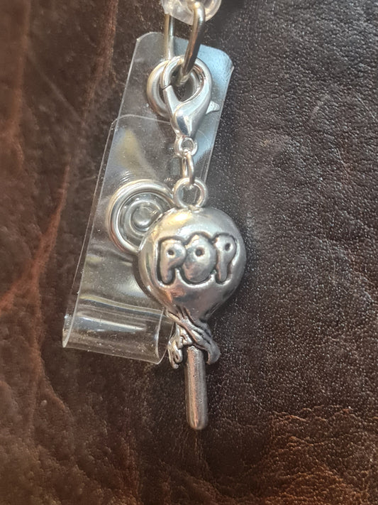 Blow Pop ~ ID Badge Reel Charm ~ Custom Made Charms ~ Sucker ~ Badge Buddy ~ Badge Accessories