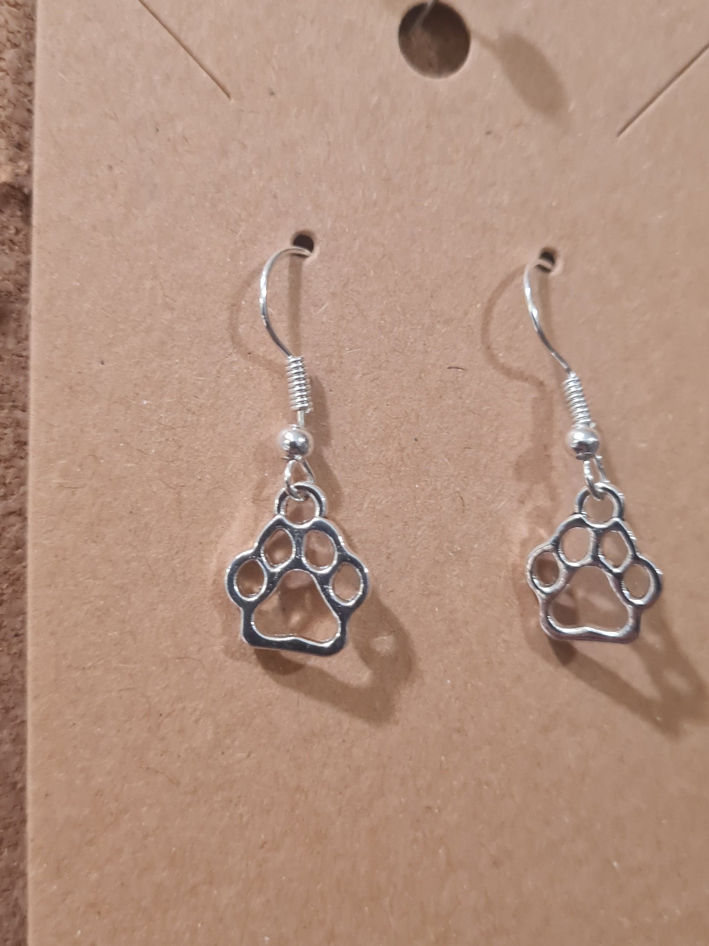 Dog Paw Earrings ~ Stainless Fish Hook Posts