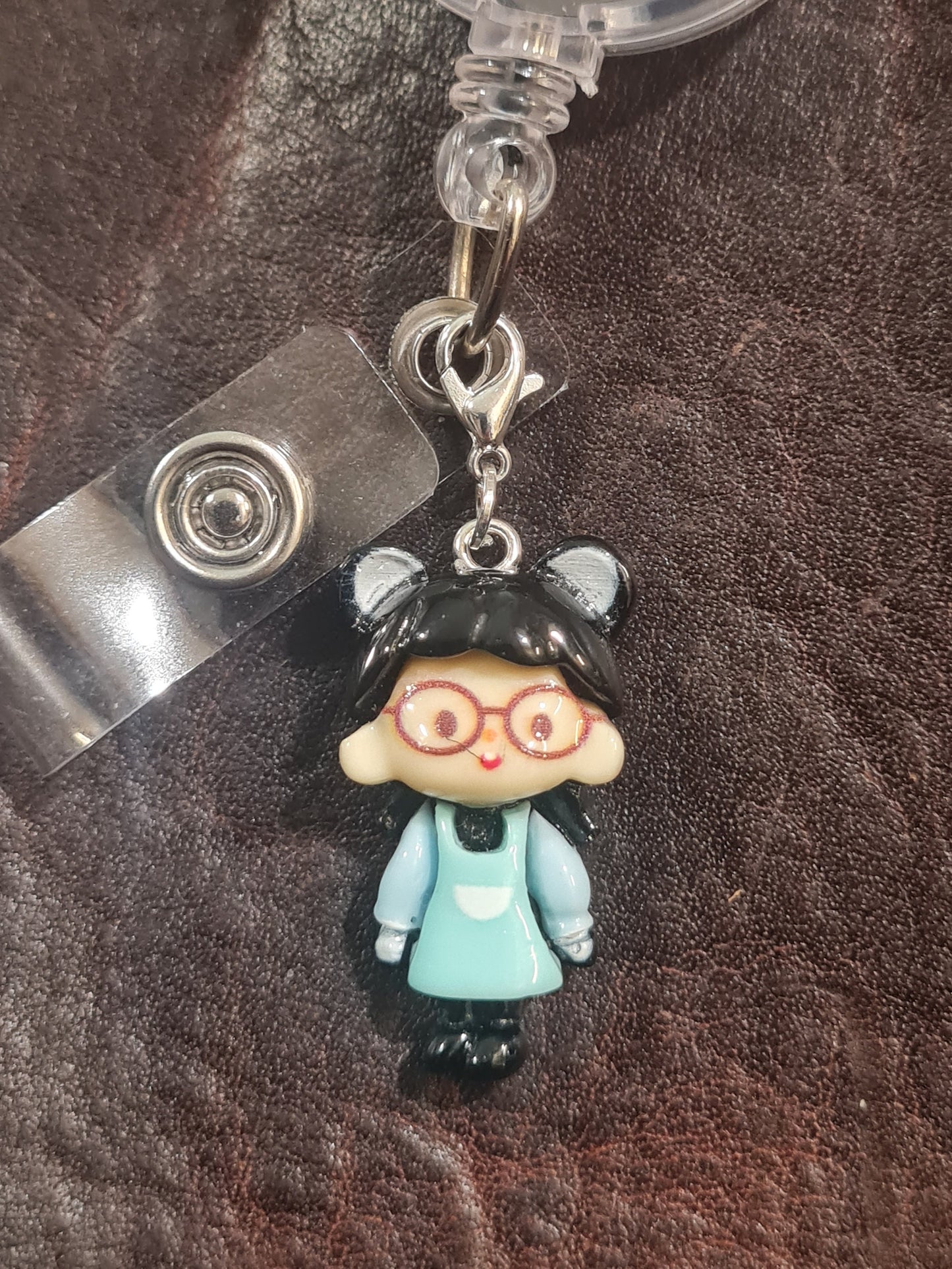 Little School Girls ~ ID Badge Reel Charm ~ Custom Made Charms ~ Badge Buddy ~ Badge Accessories