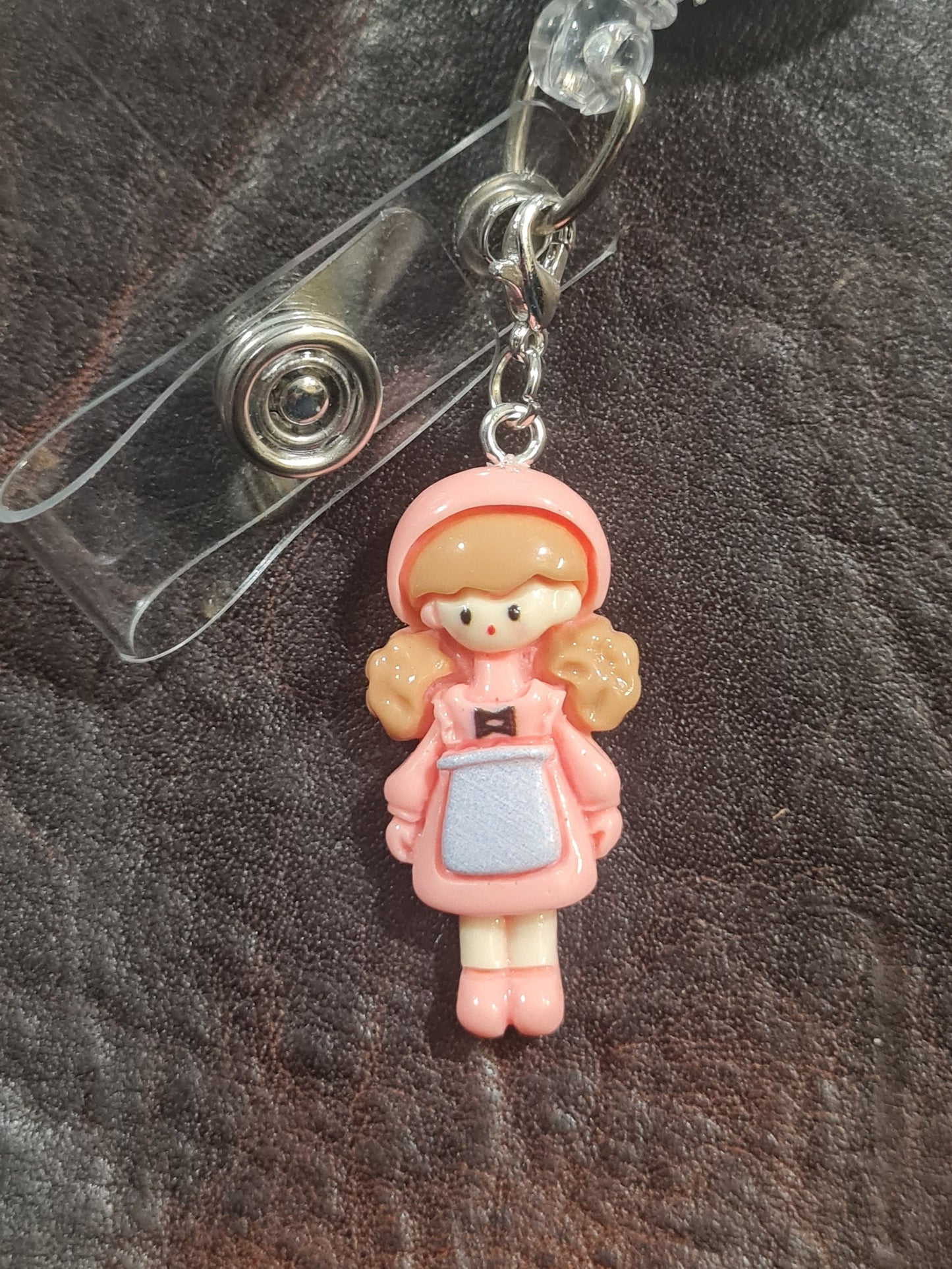 Little School Girls ~ Set #2 ~ ID Badge Reel Charm ~ Custom Made Charms ~ Badge Buddy ~ Badge Accessories