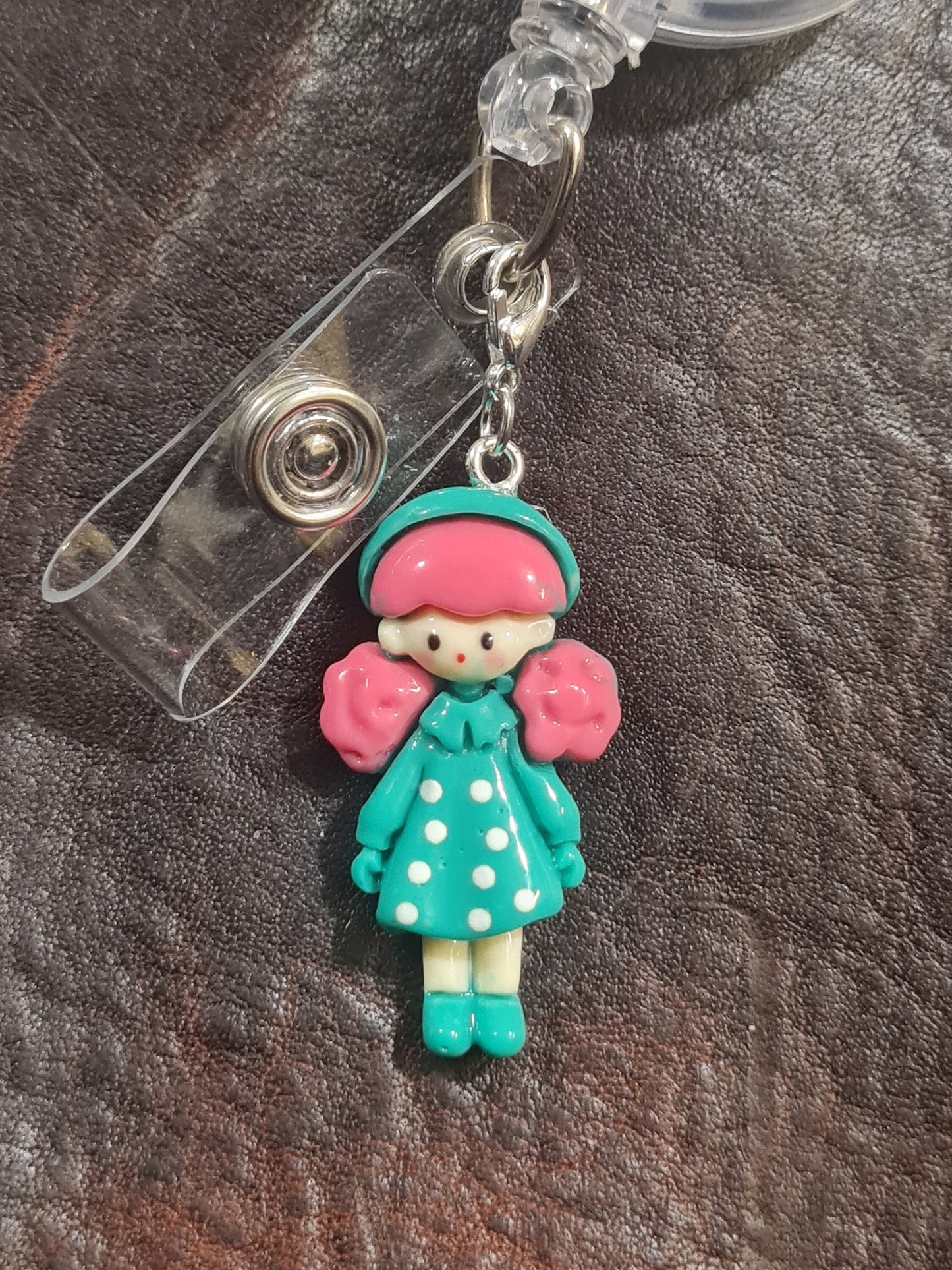 Little School Girls ~ Set #2 ~ ID Badge Reel Charm ~ Custom Made Charms ~ Badge Buddy ~ Badge Accessories