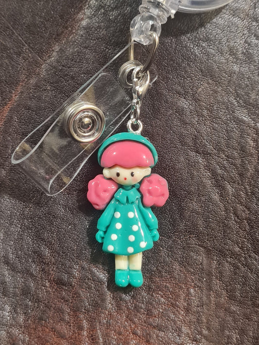 Little School Girls ~ Set #2 ~ ID Badge Reel Charm ~ Custom Made Charms ~ Badge Buddy ~ Badge Accessories