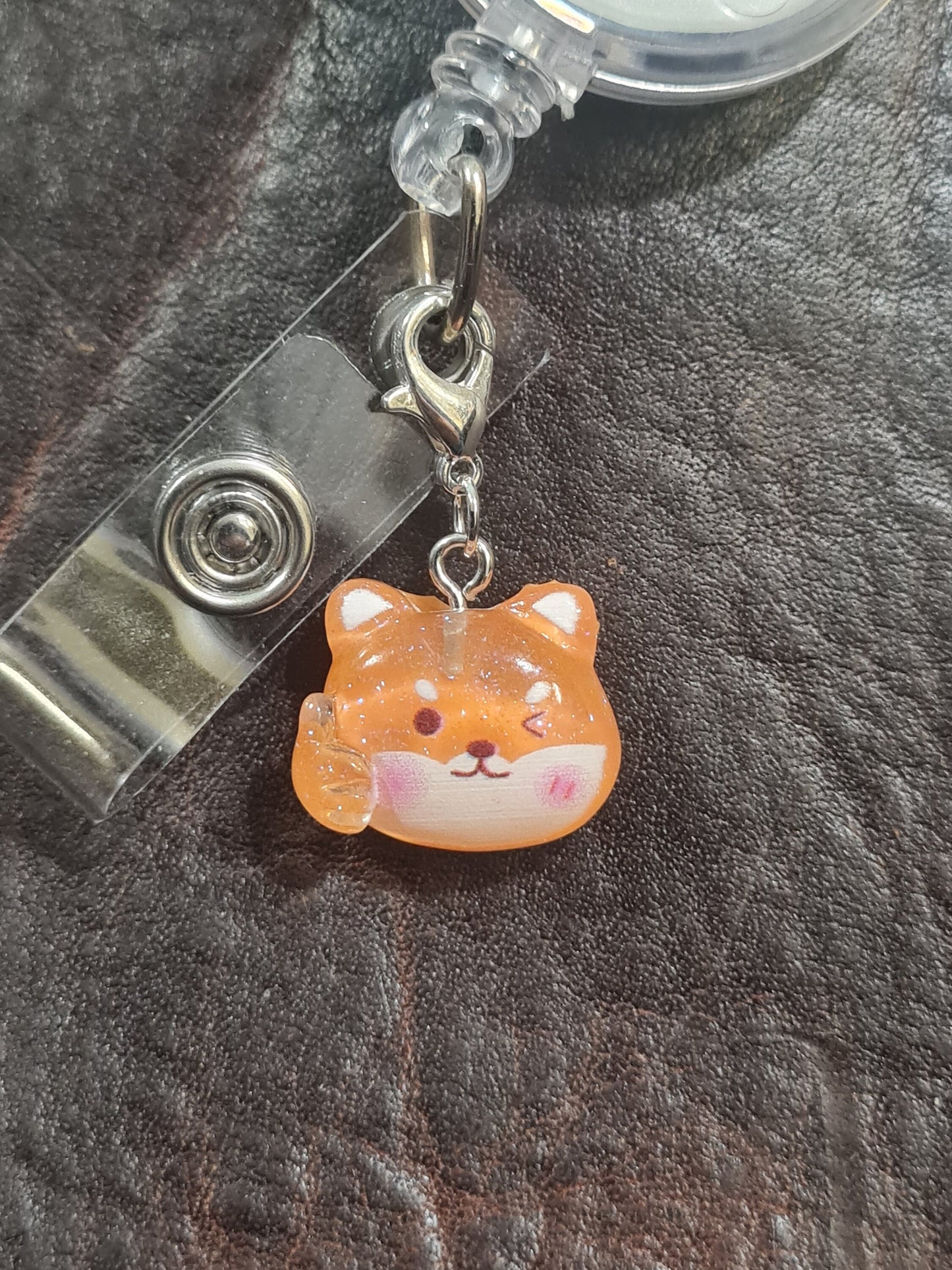 Cartoon Animals ~ ID Badge Reel Charm ~ Custom Made Charms ~ Panda, Sheep, Cat, Pig ~ Badge Buddy ~ Badge Accessories