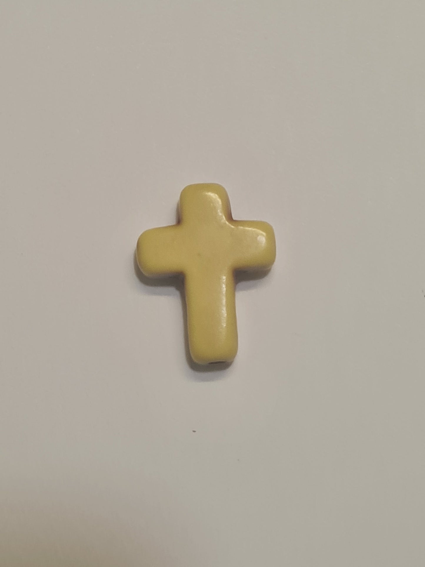 Ceramic Cross ~ ID Badge Reel Charm ~ Custom Made Charms ~ Badge Buddy ~ Badge Accessories