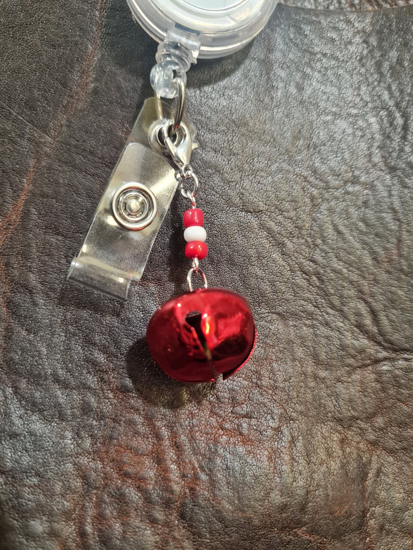 Christmas Bell ~ ID Badge Reel Charm ~ Custom Made Charms ~ Christmas Charm ~ Badge Buddy ~ Badge Accessories