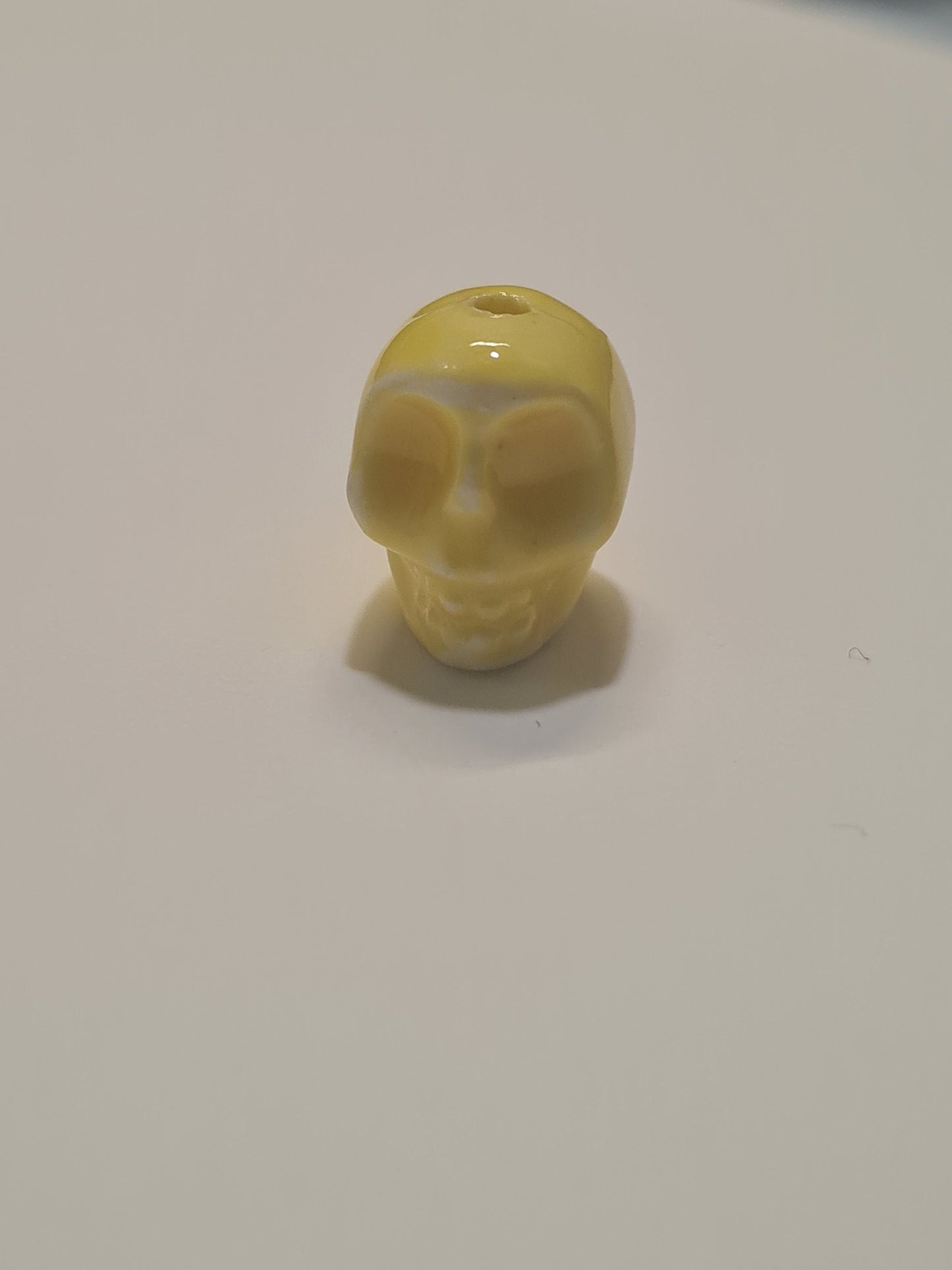 Ceramic Skull ~ ID Badge Reel Charm ~ Custom Made Charms ~ Radiology ~ Radiologist ~ Badge Buddy ~ Badge Accessories