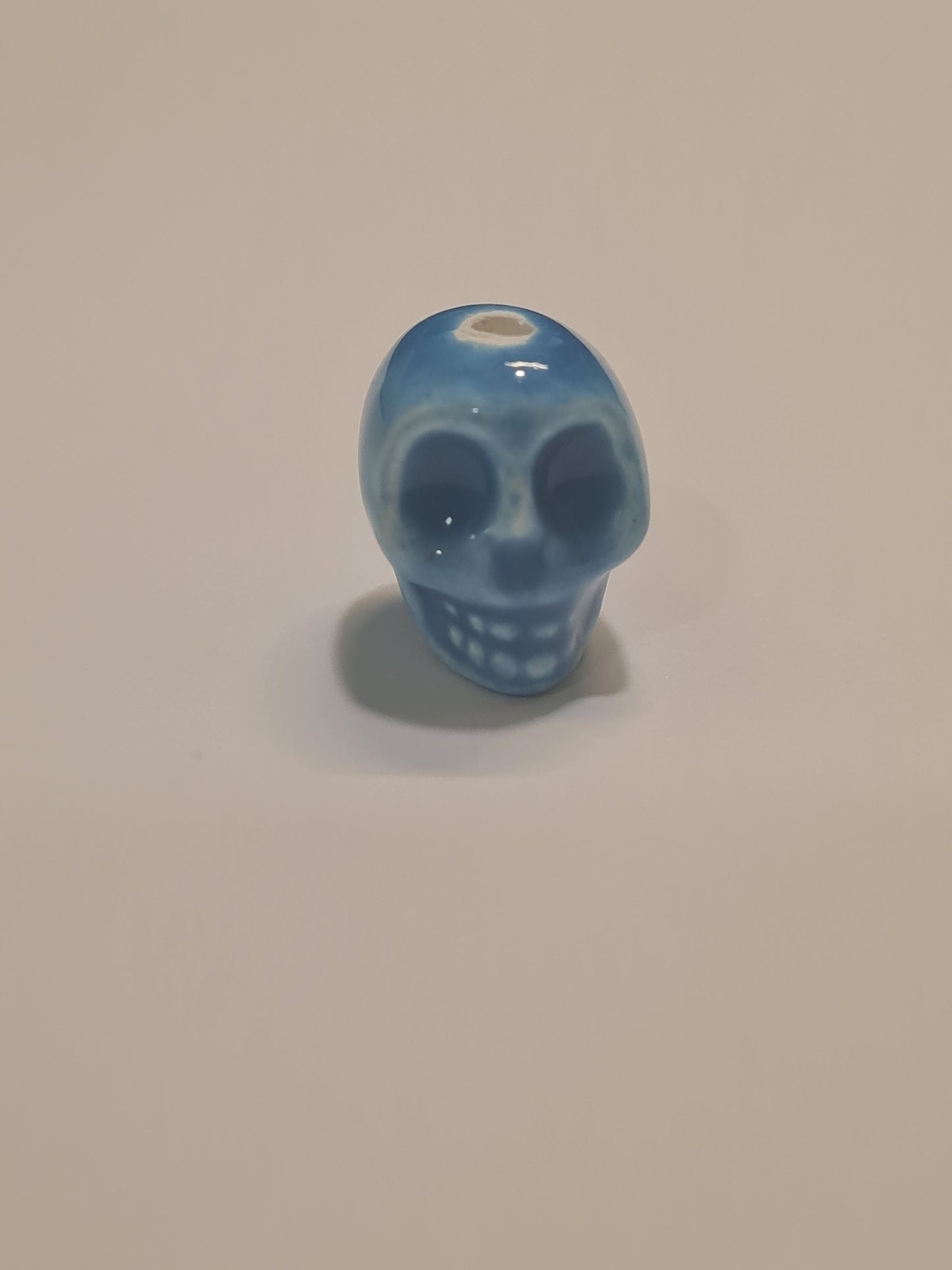 Ceramic Skull ~ ID Badge Reel Charm ~ Custom Made Charms ~ Radiology ~ Radiologist ~ Badge Buddy ~ Badge Accessories