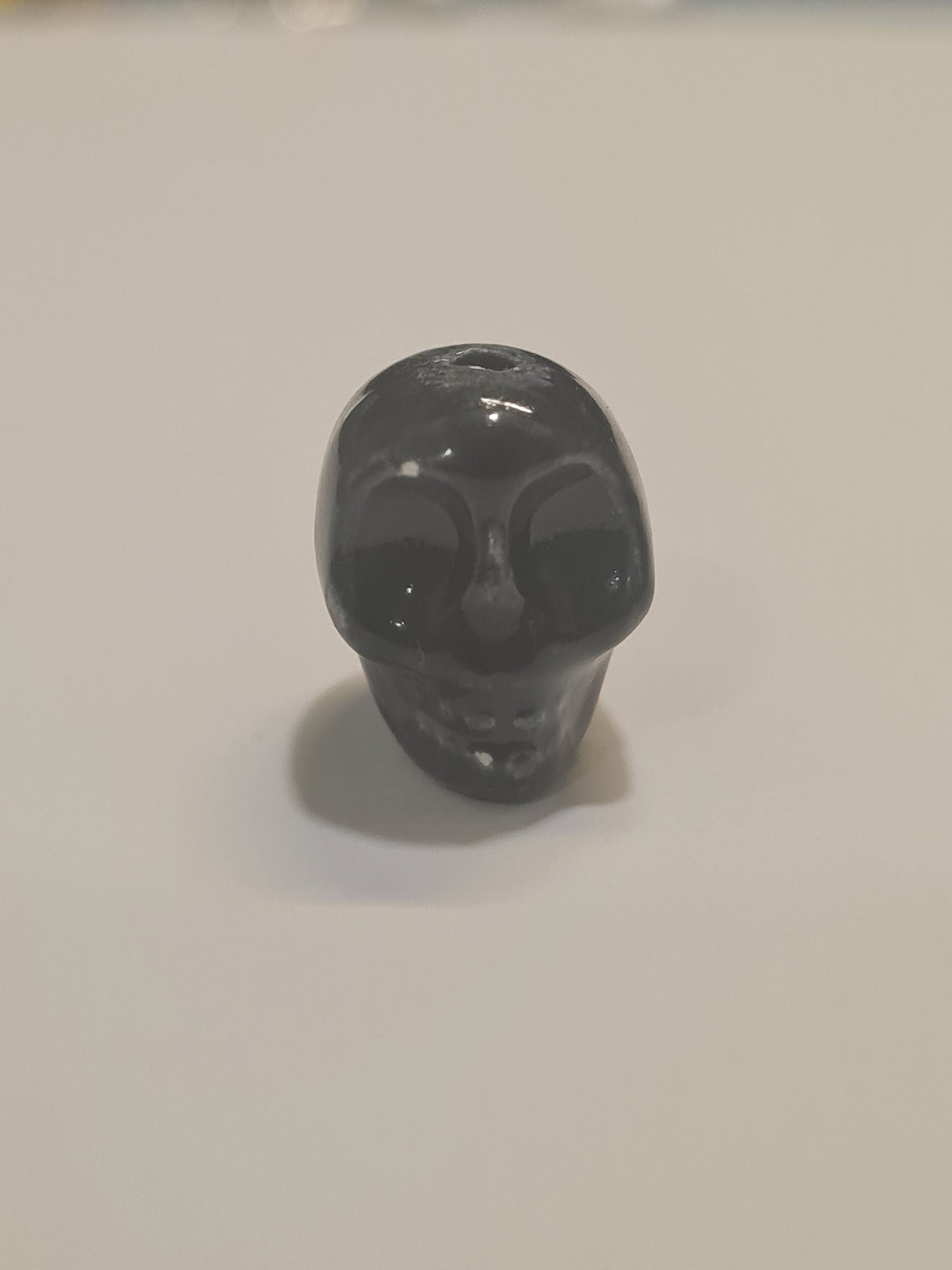 Ceramic Skull ~ ID Badge Reel Charm ~ Custom Made Charms ~ Radiology ~ Radiologist ~ Badge Buddy ~ Badge Accessories
