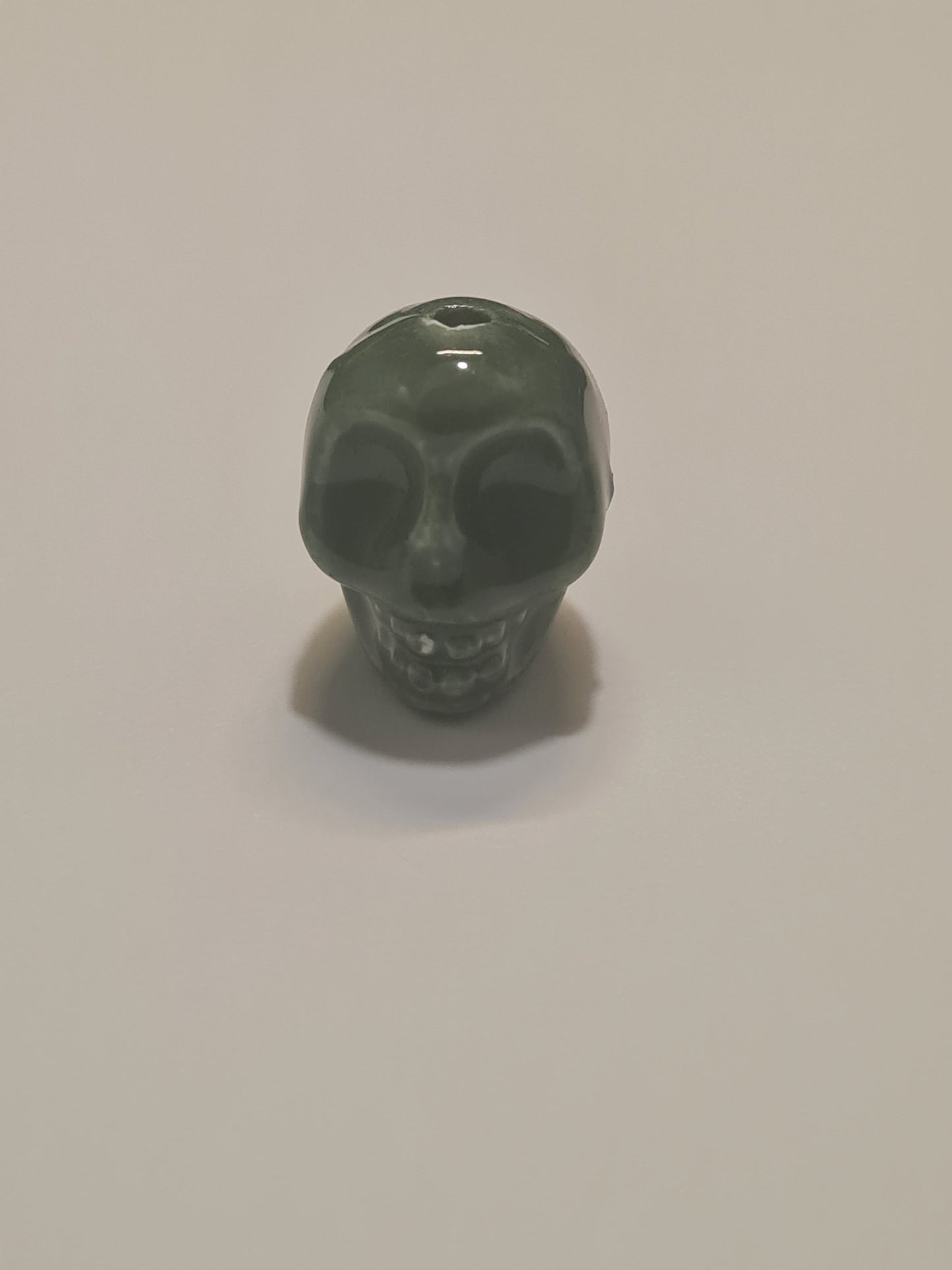 Ceramic Skull ~ ID Badge Reel Charm ~ Custom Made Charms ~ Radiology ~ Radiologist ~ Badge Buddy ~ Badge Accessories