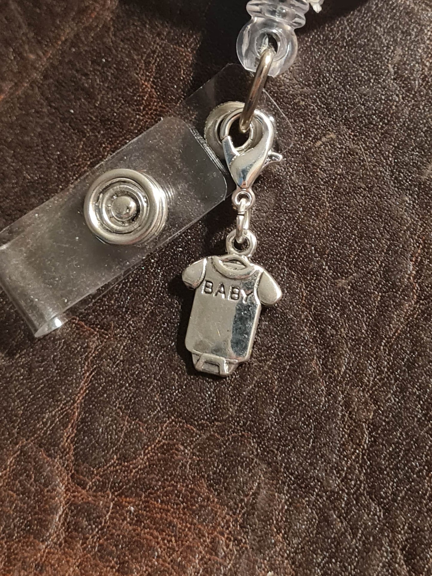 NICU ~ Baby Themed ~ ID Badge Reel Charm ~ Custom Made Charms ~ Maternity Nurse ~ OB ~ Obstetrics ~ Badge Buddy ~ Badge Accessories