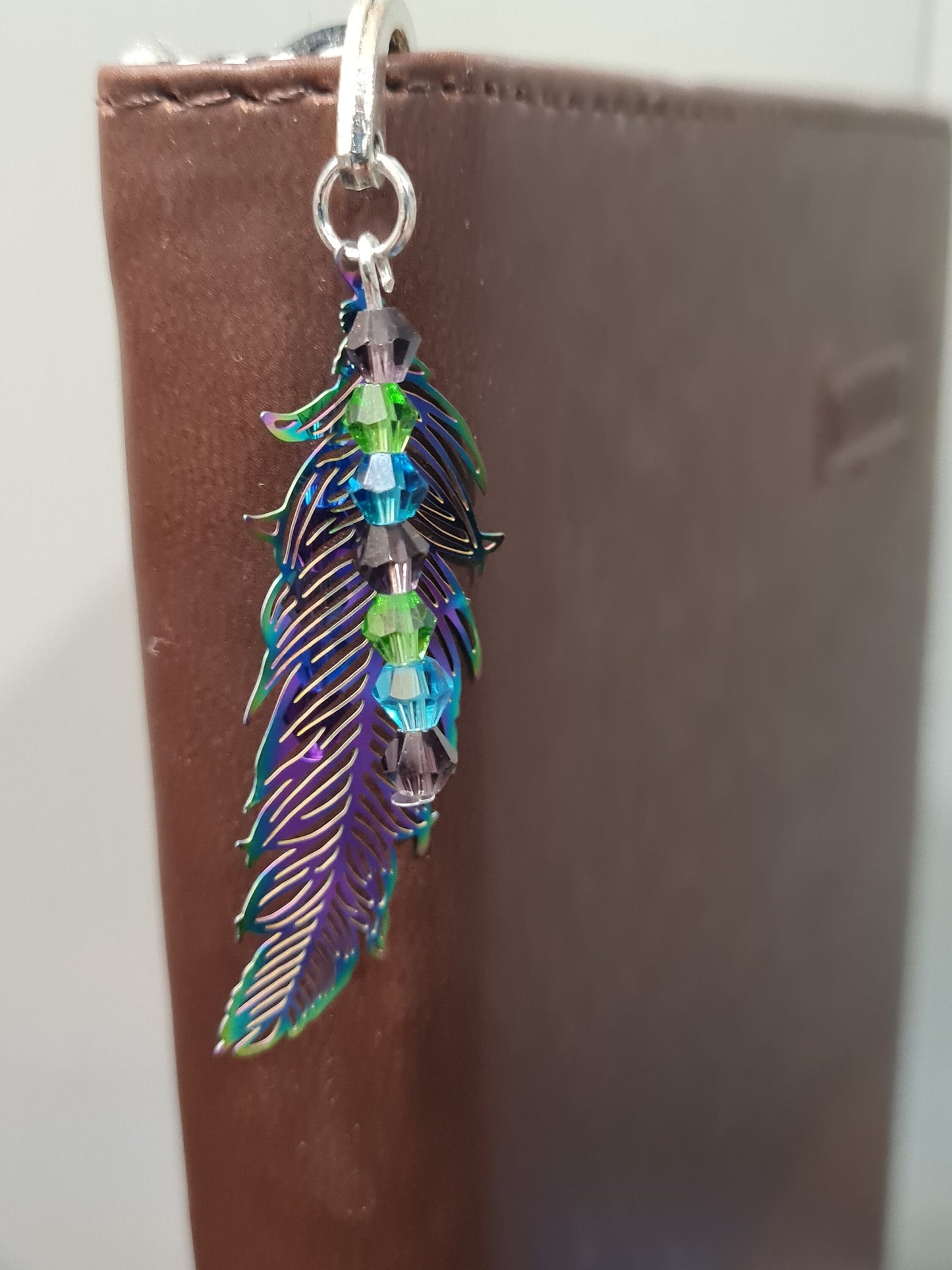 Metal Feather Charm Bookmark ~ Bookmark ~ Christian Bookmark ~ Bible Bookmark