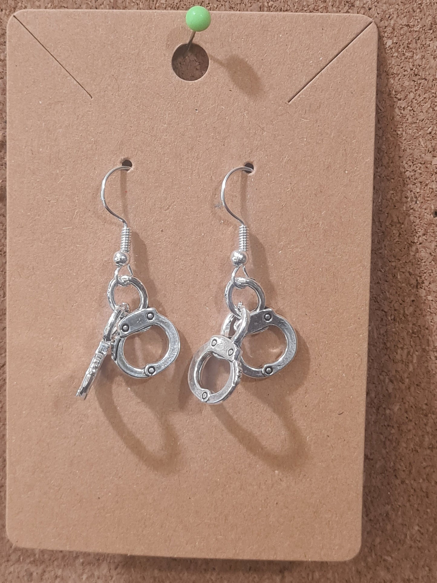Handcuff Earrings ~ Stainless Fish Hook Posts