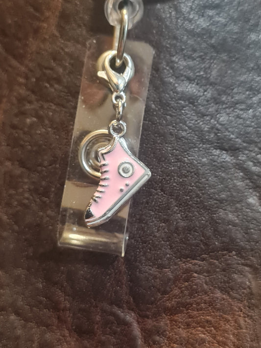 Converse ~ ID Badge Reel Charm ~ Custom Made Charms ~ JDRF ~ Badge Buddy ~ Badge Accessories