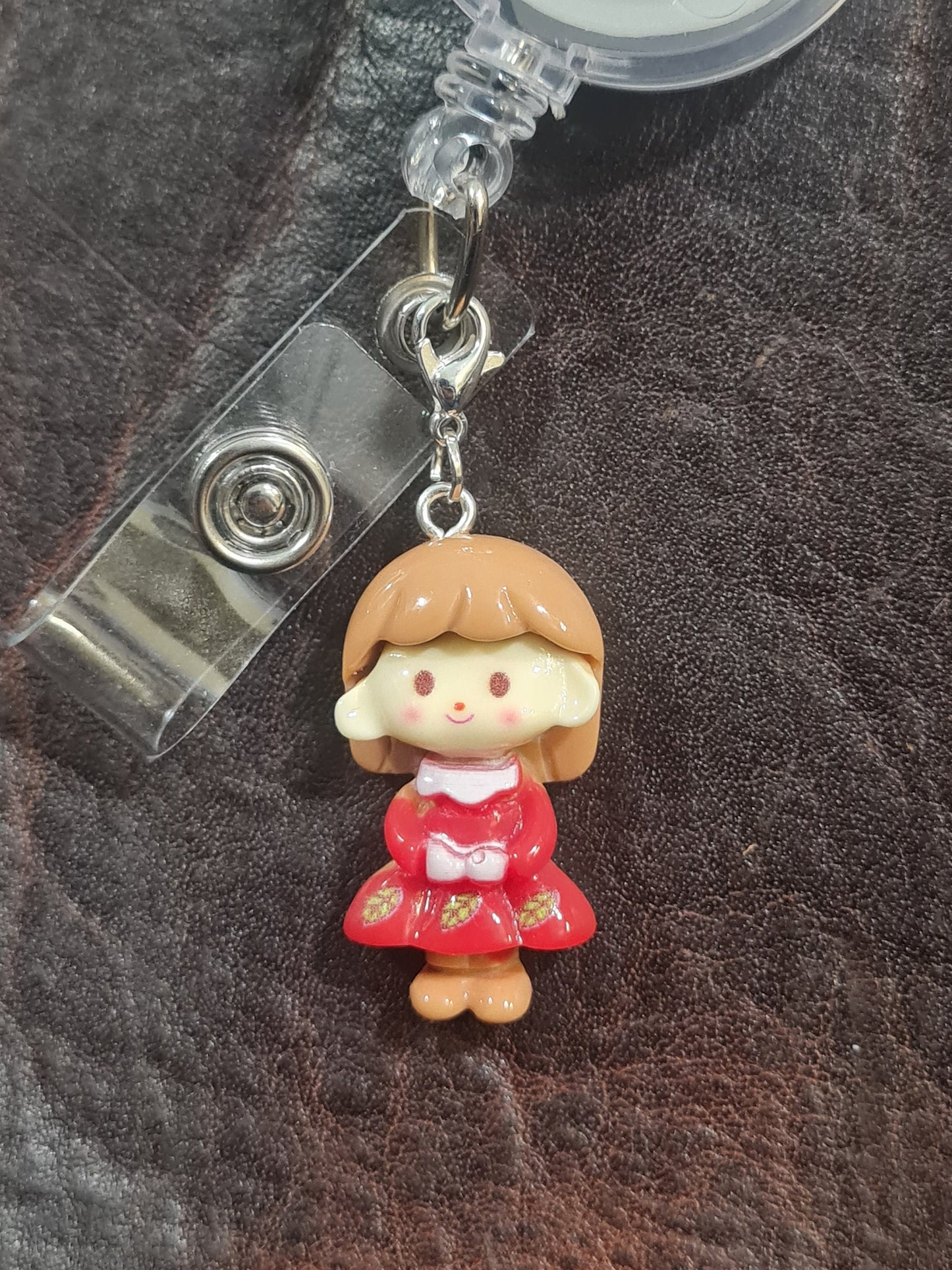 Little School Girls ~ ID Badge Reel Charm ~ Custom Made Charms ~ Badge Buddy ~ Badge Accessories