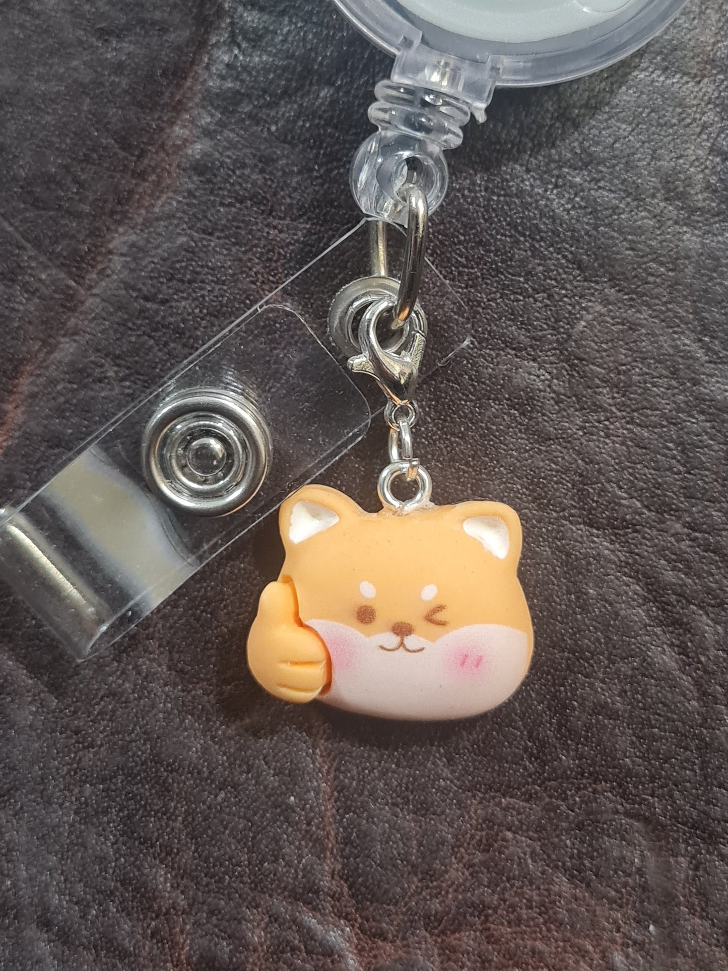 Cartoon Animals ~ ID Badge Reel Charm ~ Custom Made Charms ~ Panda, Sheep, Cat, Pig ~ Badge Buddy ~ Badge Accessories