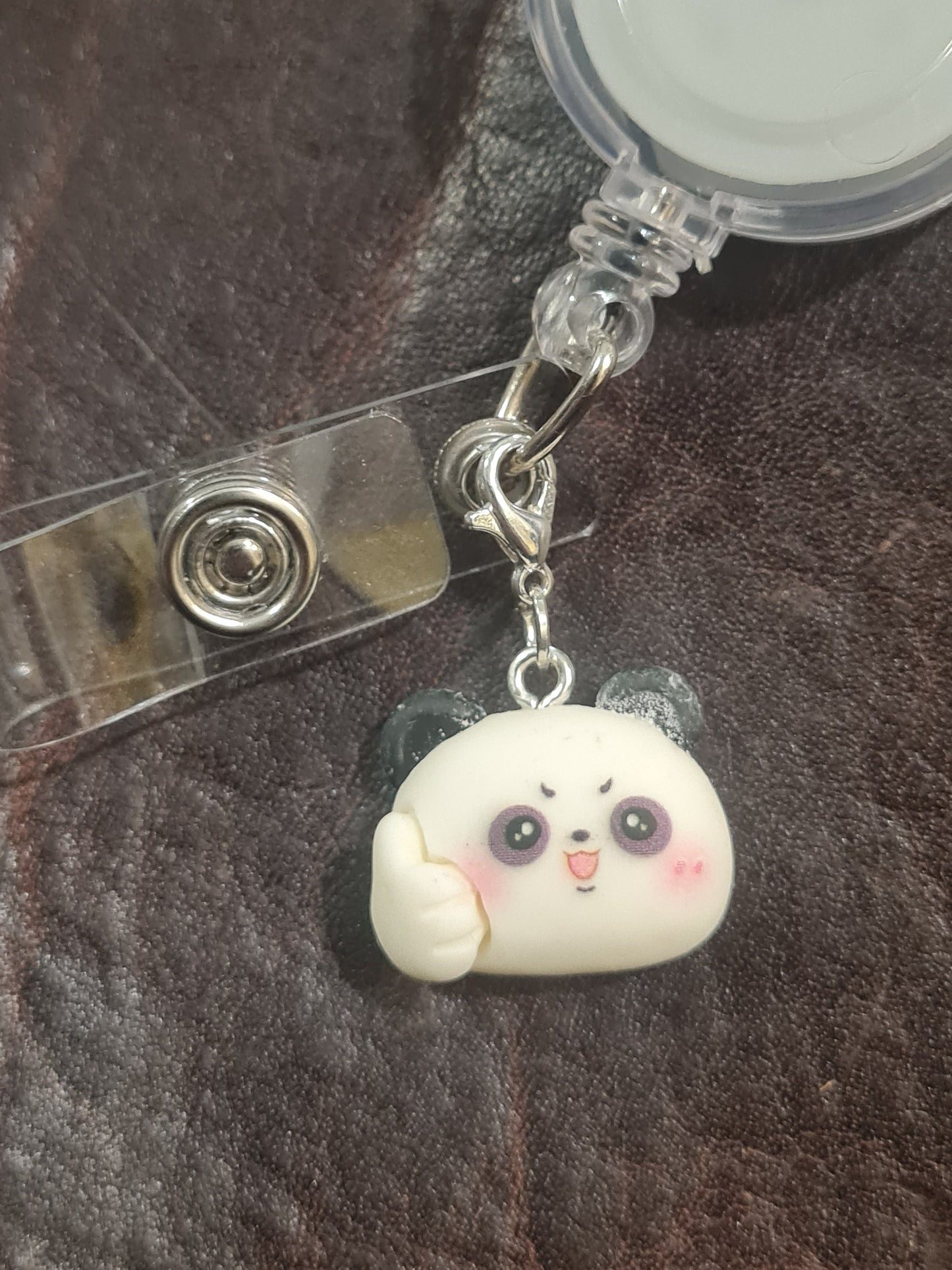 Cartoon Animals ~ ID Badge Reel Charm ~ Custom Made Charms ~ Panda, Sheep, Cat, Pig ~ Badge Buddy ~ Badge Accessories