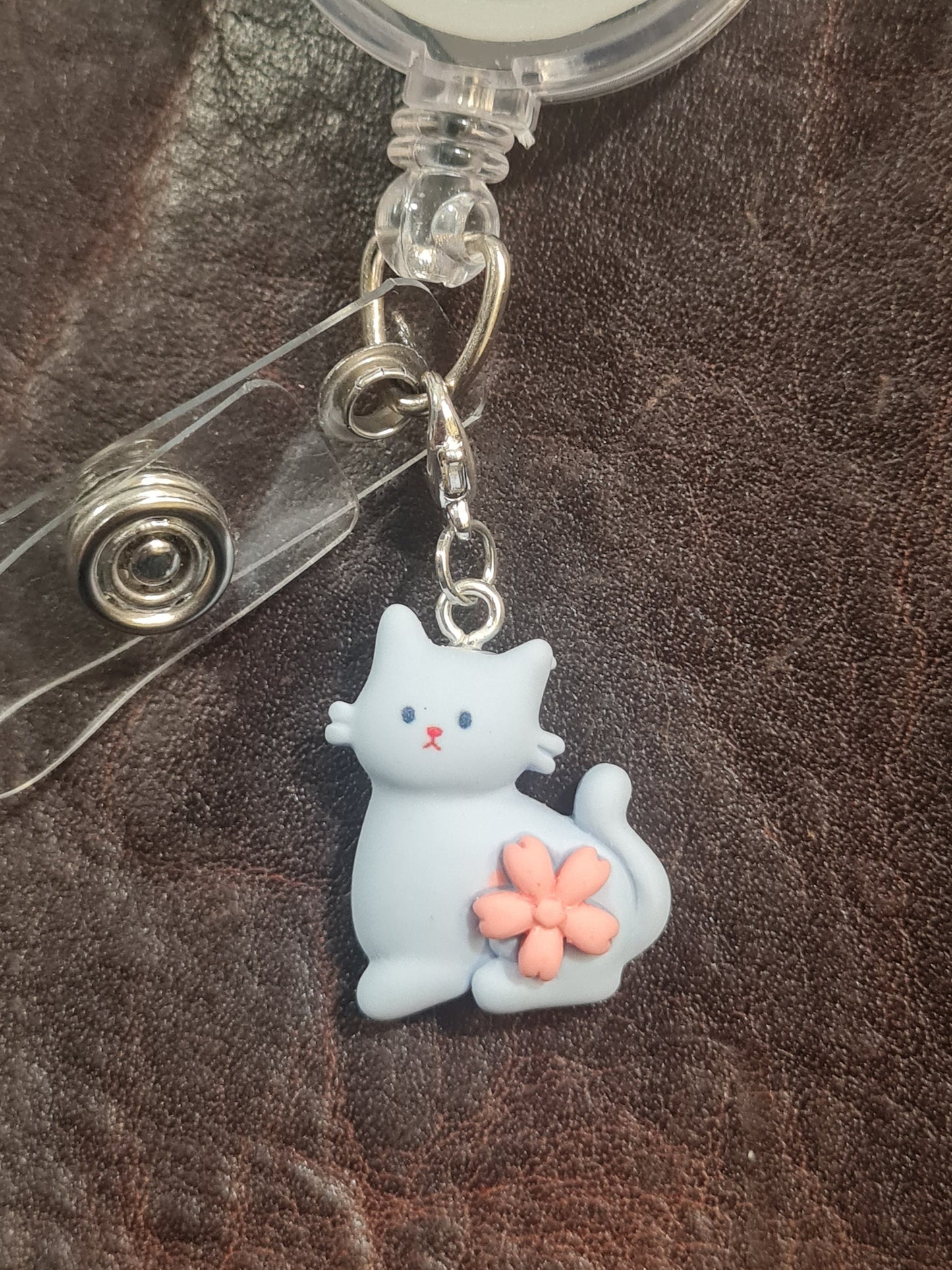 Cartoon Animals & Girls ~ ID Badge Reel Charm ~ Custom Made Charms ~ Frog, Bear, Rabbit, Cat ~ Badge Buddy ~ Badge Accessories