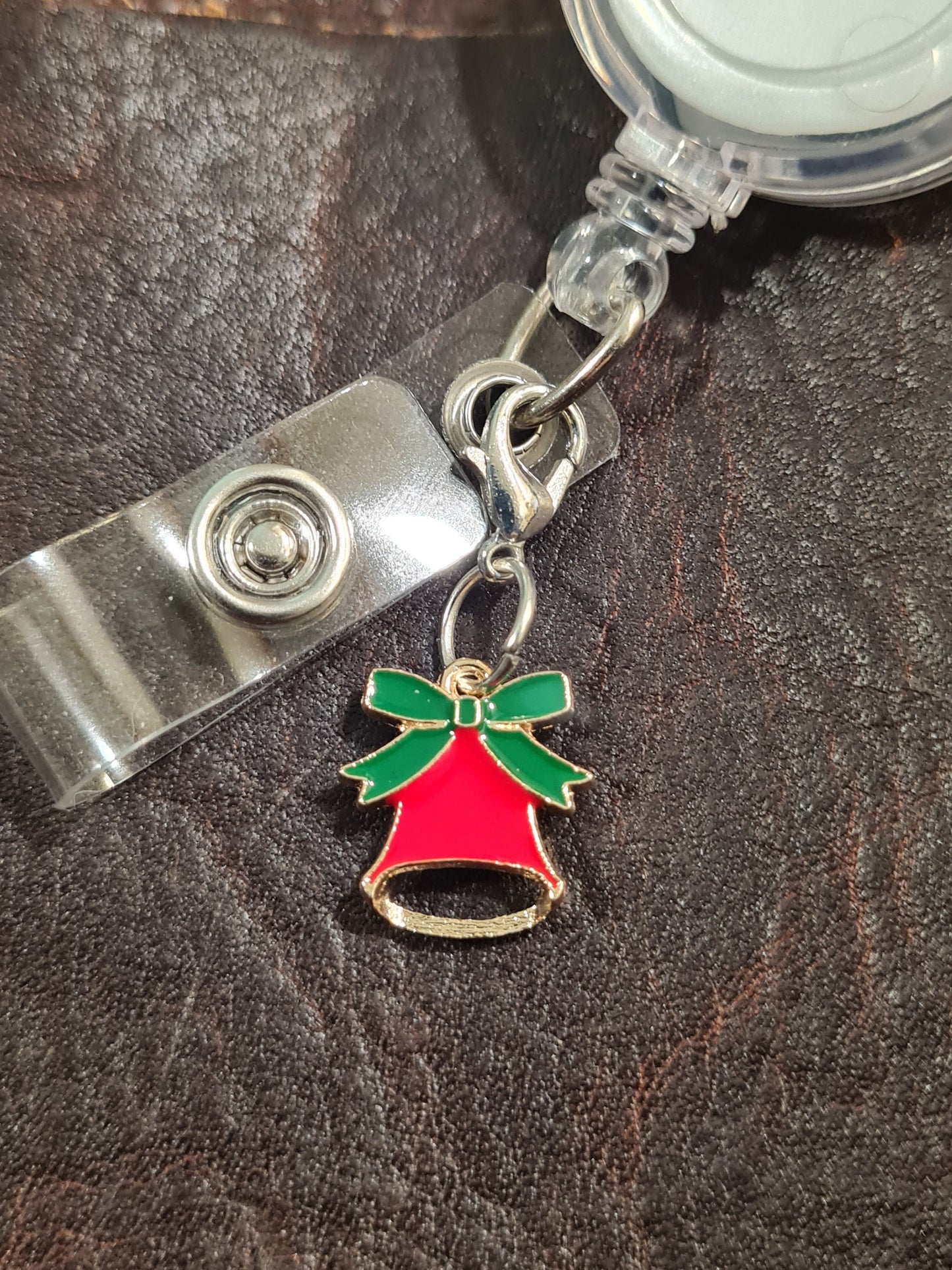 Christmas Themed Charm ~ ID Badge Reel Charm ~ Custom Made Charms ~ Badge Buddy ~ Badge Accessories
