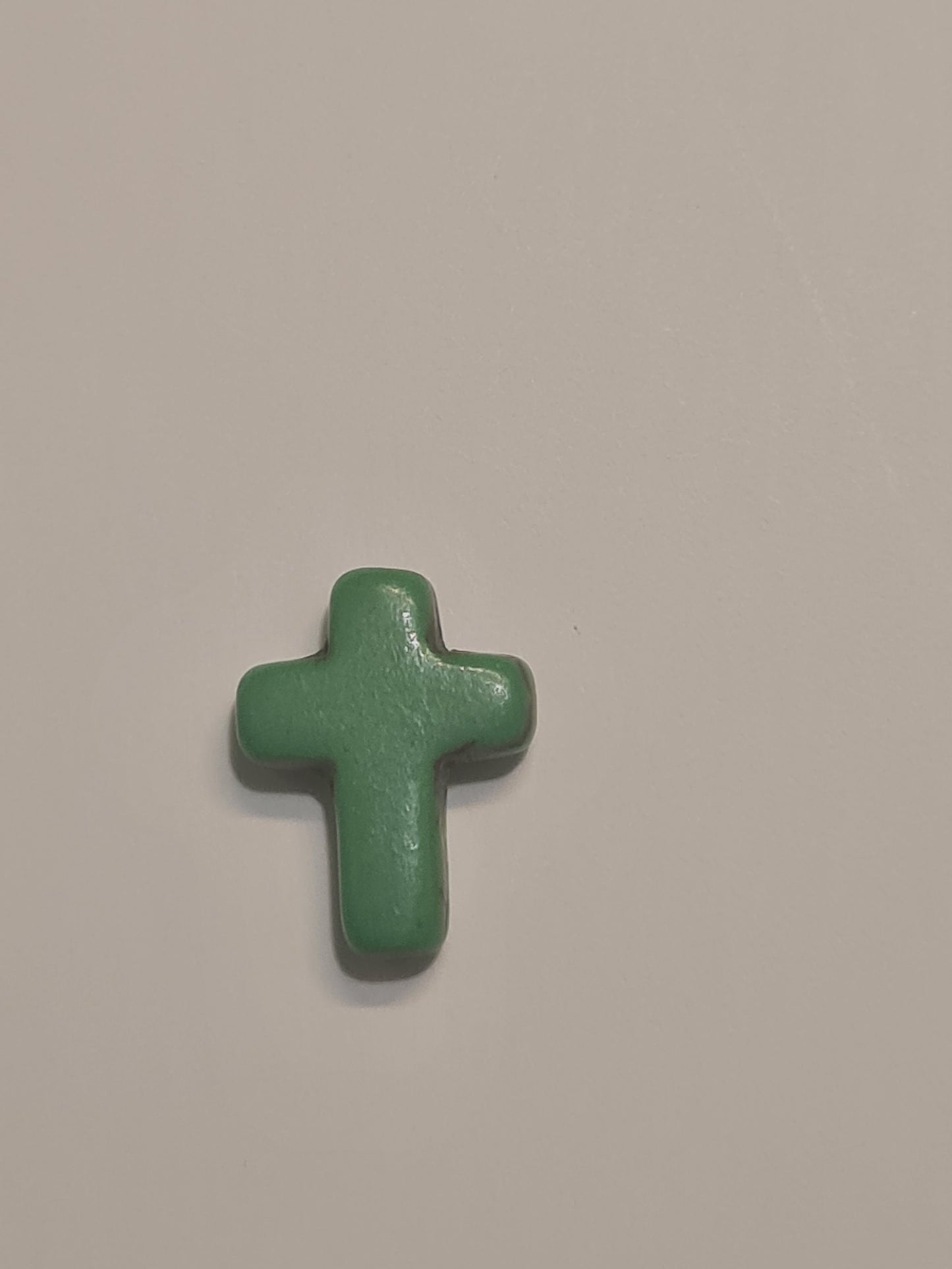 Ceramic Cross ~ ID Badge Reel Charm ~ Custom Made Charms ~ Badge Buddy ~ Badge Accessories