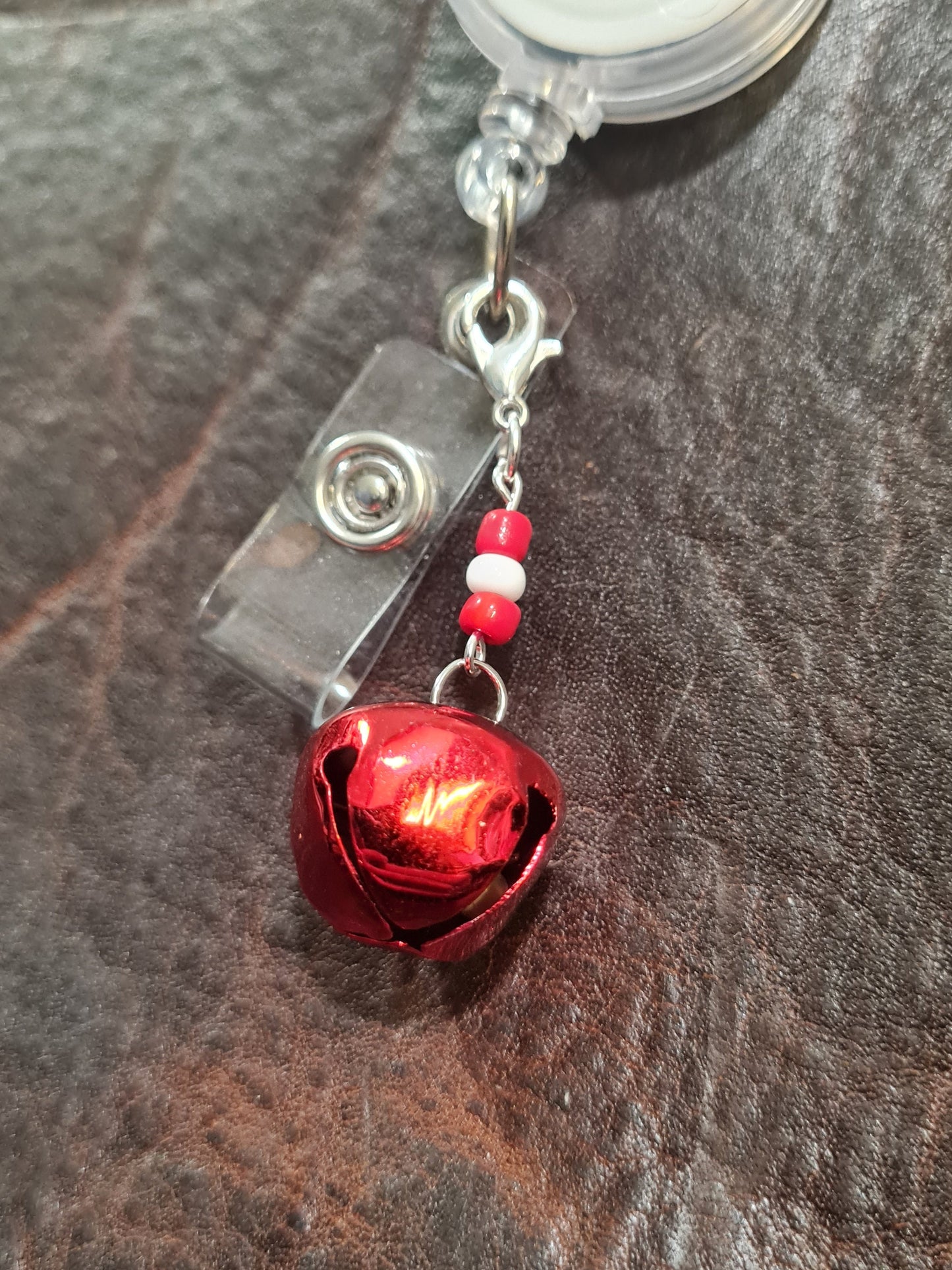 Christmas Bell ~ ID Badge Reel Charm ~ Custom Made Charms ~ Christmas Charm ~ Badge Buddy ~ Badge Accessories