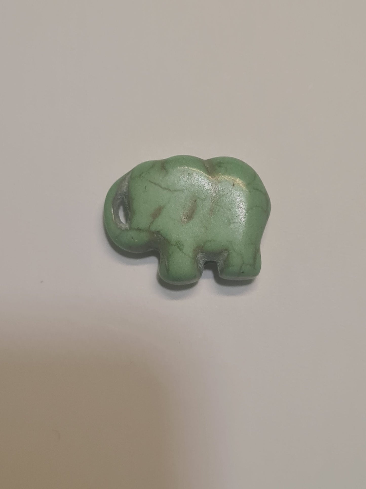 Ceramic Lucky Elephant ~ ID Badge Reel Charm ~ Custom Made Charms ~ Badge Buddy ~ Badge Accessories