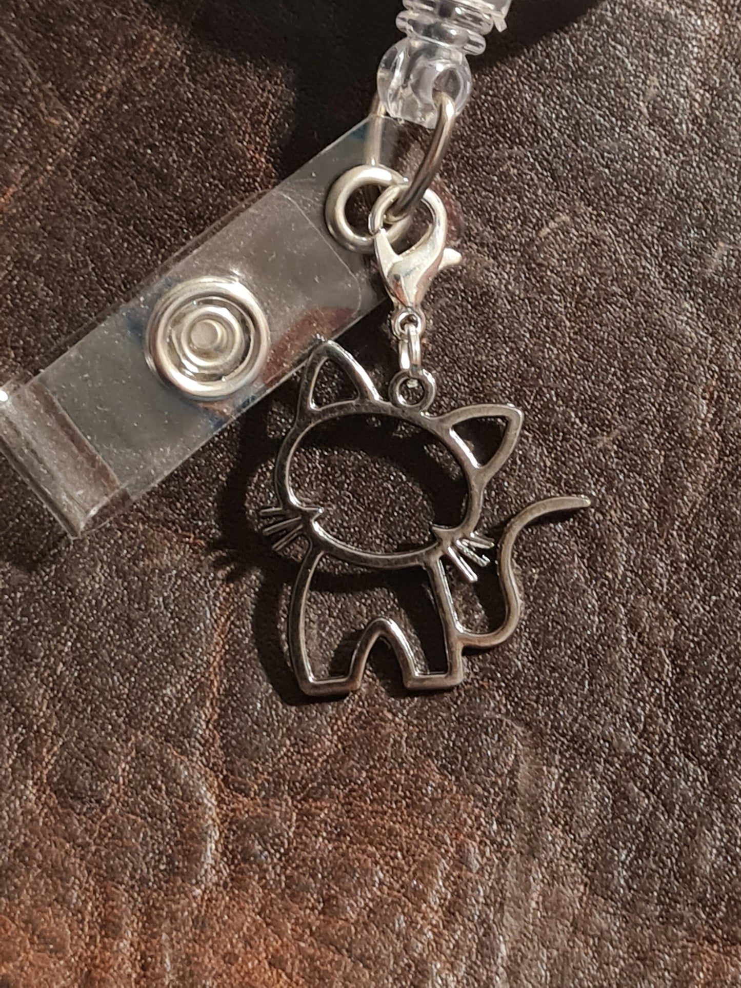 Cat ~ ID Badge Reel Charm ~ Custom Made Charms ~ Fur Baby ~ Badge Buddy ~ Badge Accessories