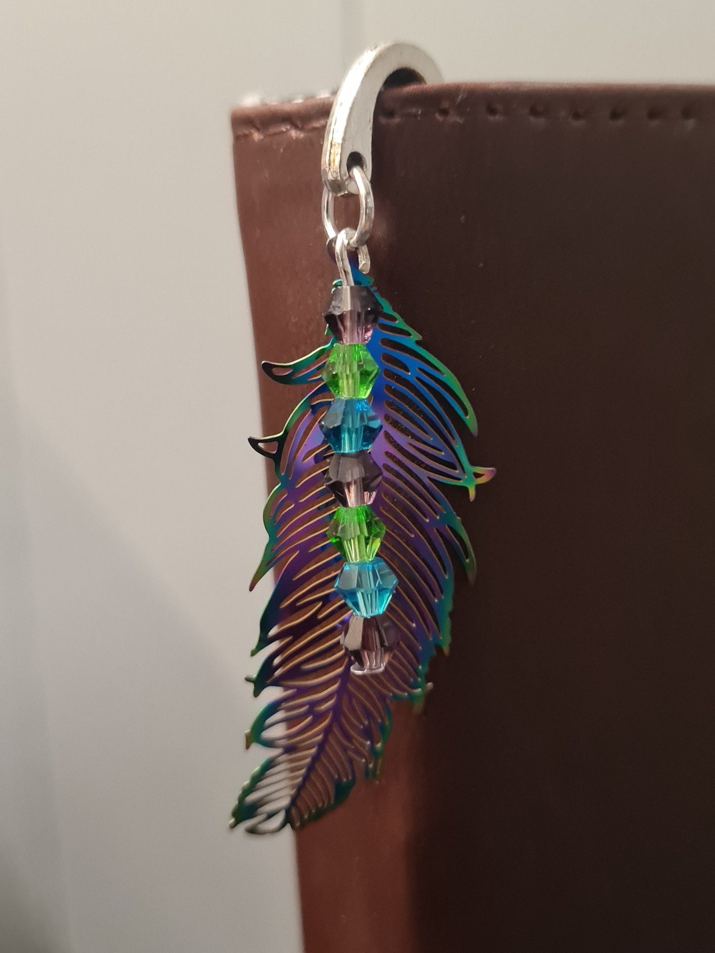 Metal Feather Charm Bookmark ~ Bookmark ~ Christian Bookmark ~ Bible Bookmark
