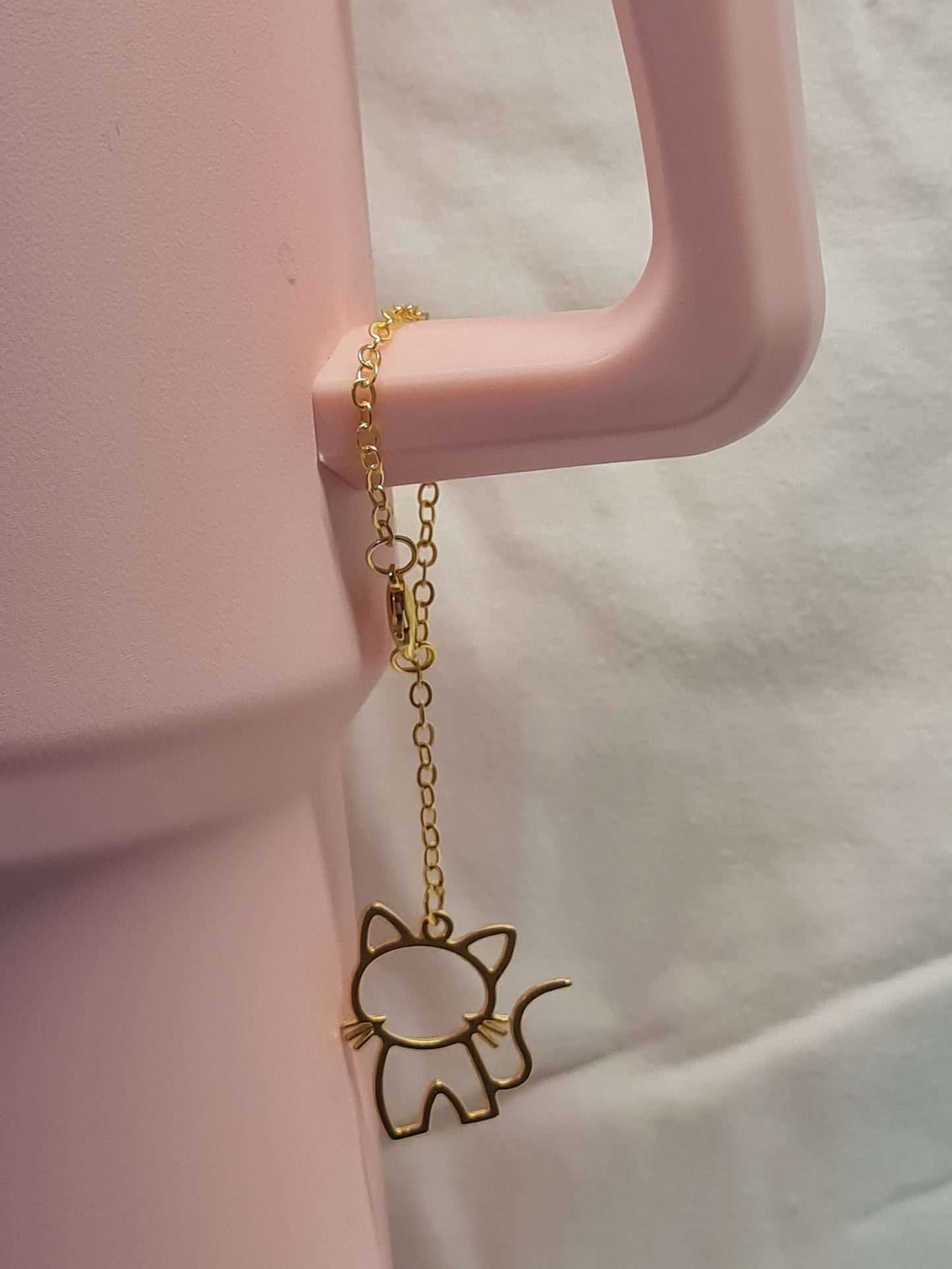 Cat Silhouette Tumbler Charm ~ Stanley Cup Charm ~ Custom Made Charms ~ Cup Accessory