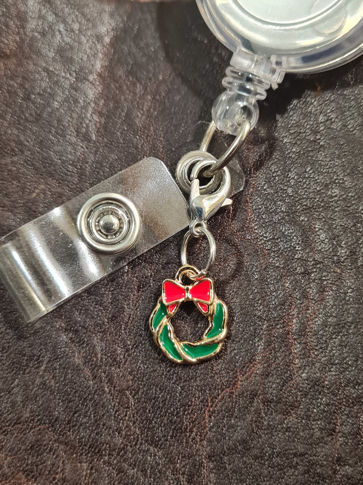 Christmas Themed Charm ~ ID Badge Reel Charm ~ Custom Made Charms ~ Badge Buddy ~ Badge Accessories