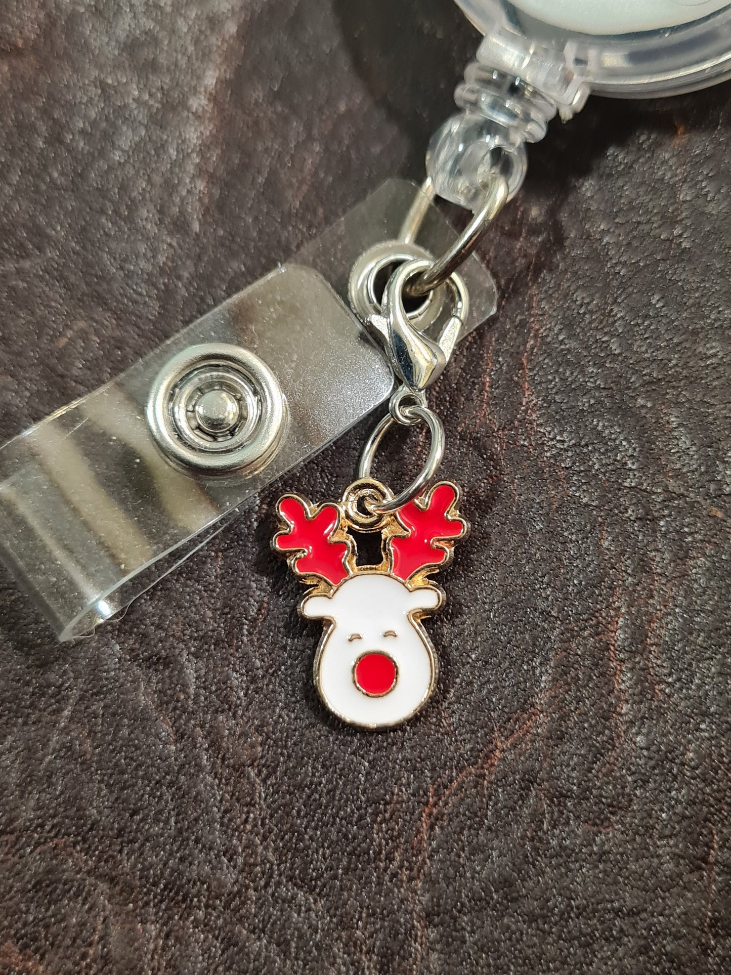 Christmas Themed Charm ~ ID Badge Reel Charm ~ Custom Made Charms ~ Badge Buddy ~ Badge Accessories