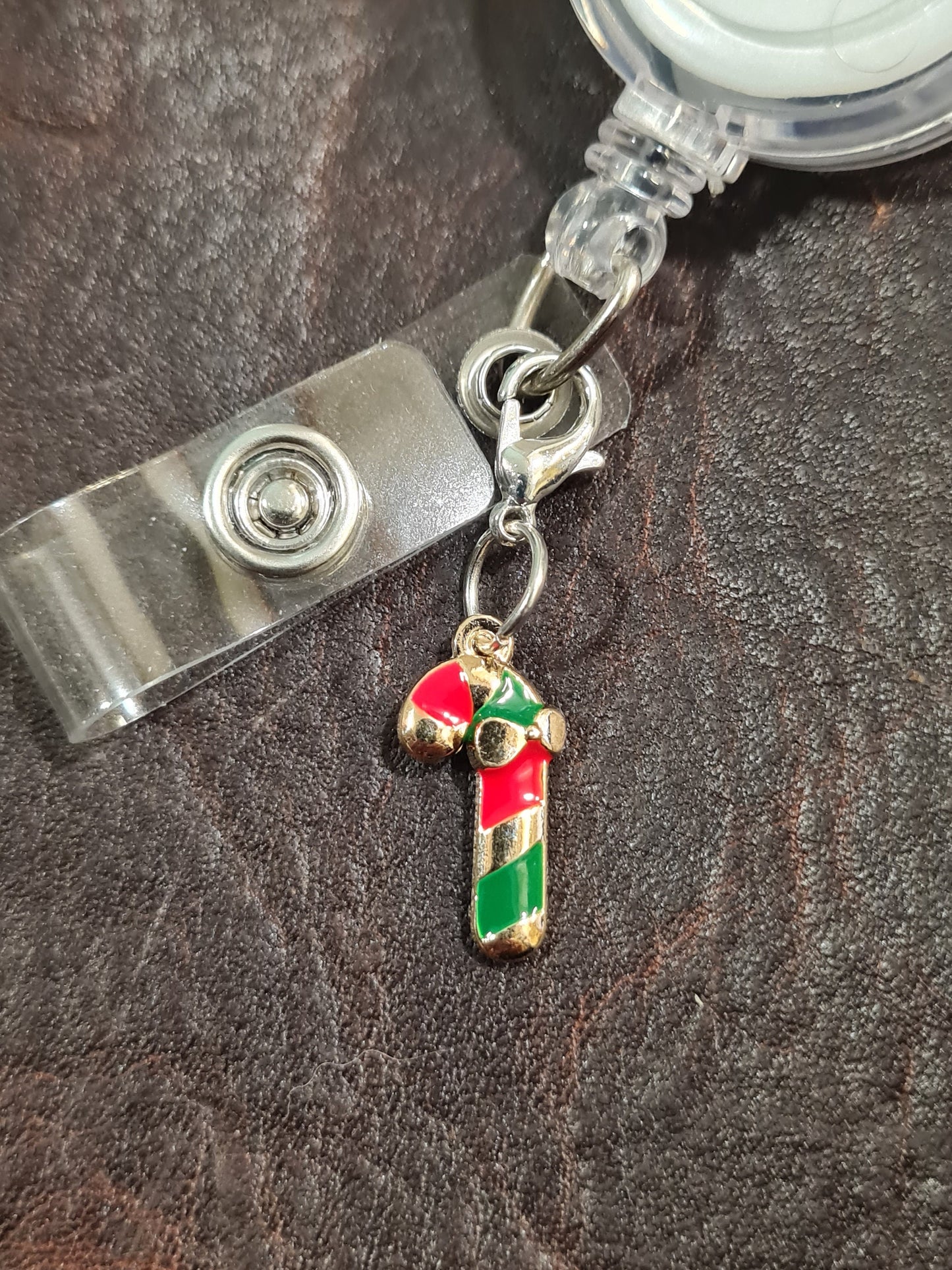 Christmas Themed Charm ~ ID Badge Reel Charm ~ Custom Made Charms ~ Badge Buddy ~ Badge Accessories