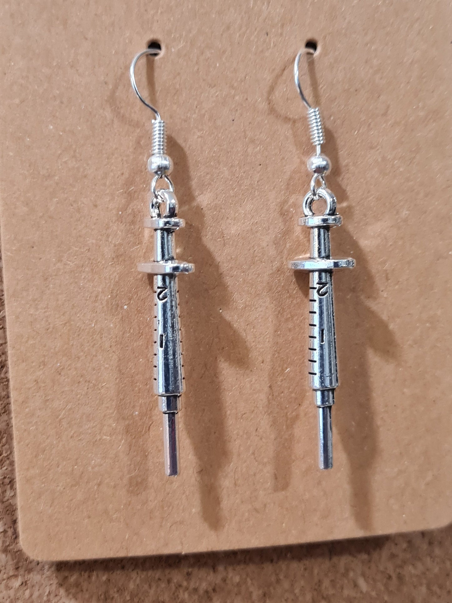 Hypodermic Needles Earrings ~ Stainless Fish Hook Posts