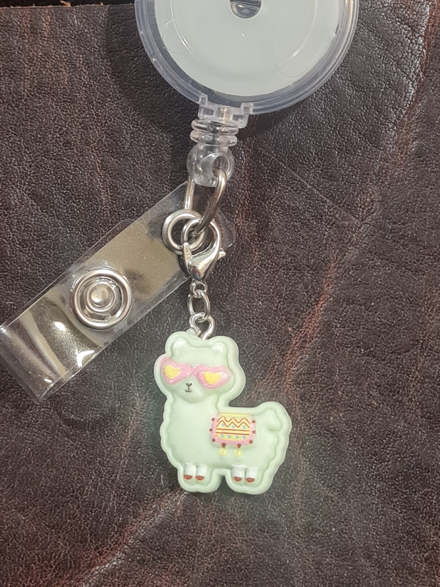 Llama ~ ID Badge Reel Charm ~ Custom Made Charms ~ Badge Buddy ~ Badge Accessories ~ No Drama Llama