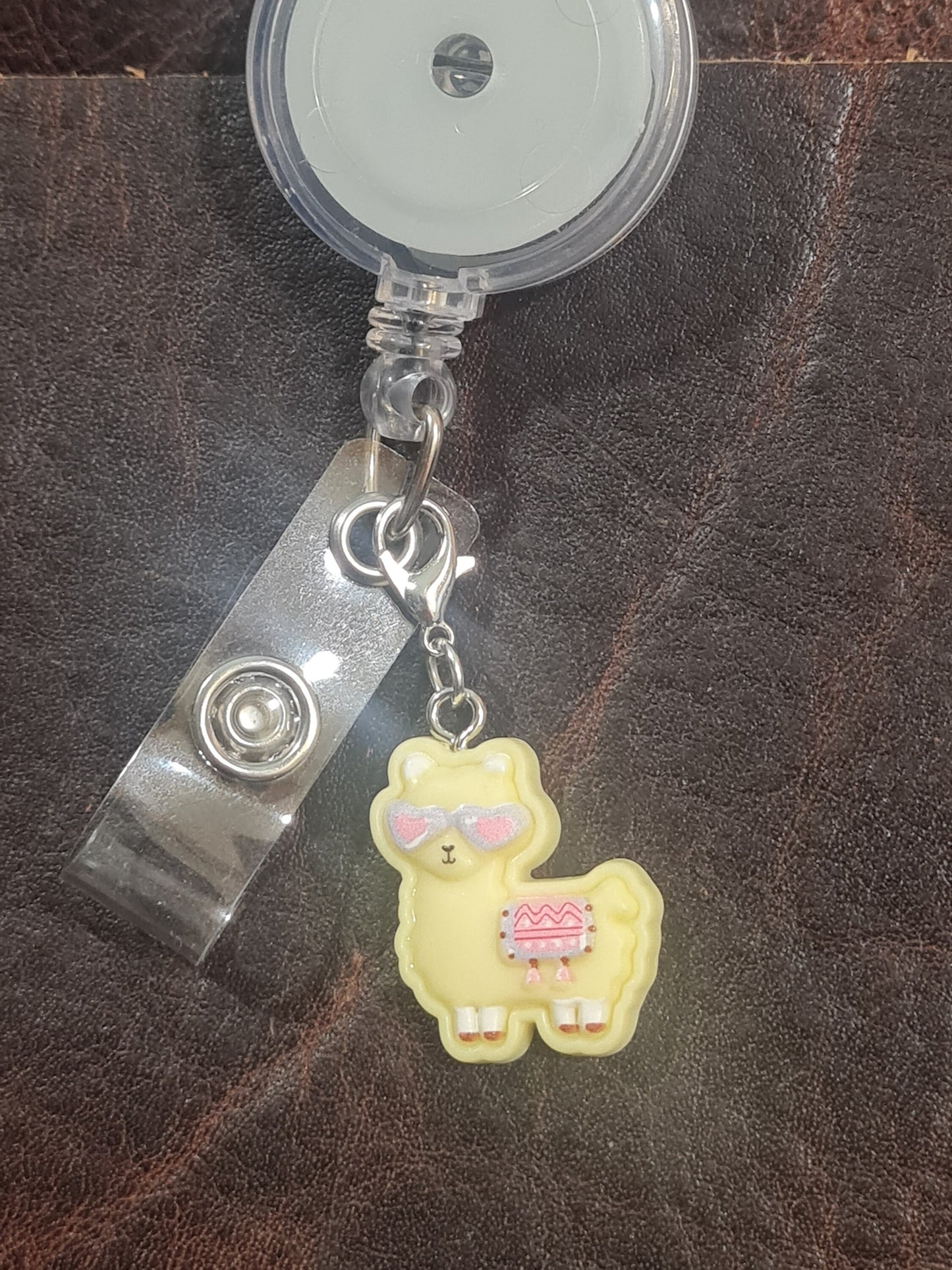 Llama ~ ID Badge Reel Charm ~ Custom Made Charms ~ Badge Buddy ~ Badge Accessories ~ No Drama Llama