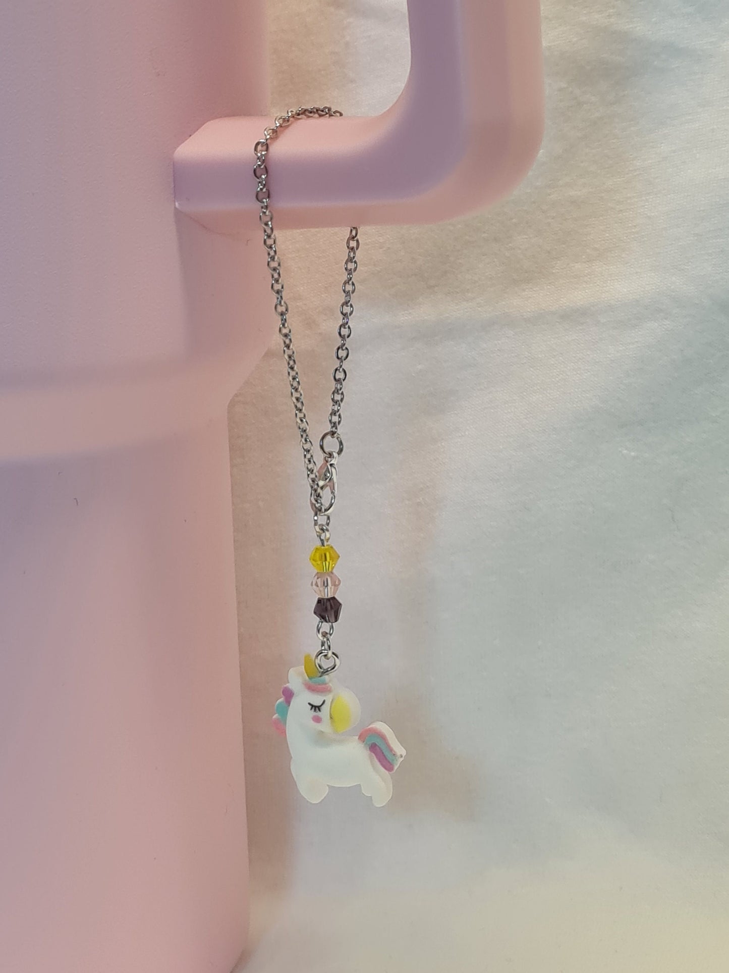 Unicorn Tumbler Charm ~ Stanley Cup Charm ~ Custom Made Charms ~ Cup Charm ~ Cup Handle Charm ~ Cup Accessory