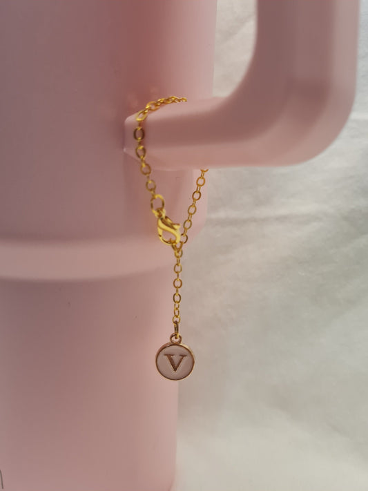 Pink Initial Tumbler Charm ~ Stanley Cup Charm ~ Custom Made Charms ~ Cup Charm ~ Handle Charm ~ Initial Charm ~ Cup Accessory