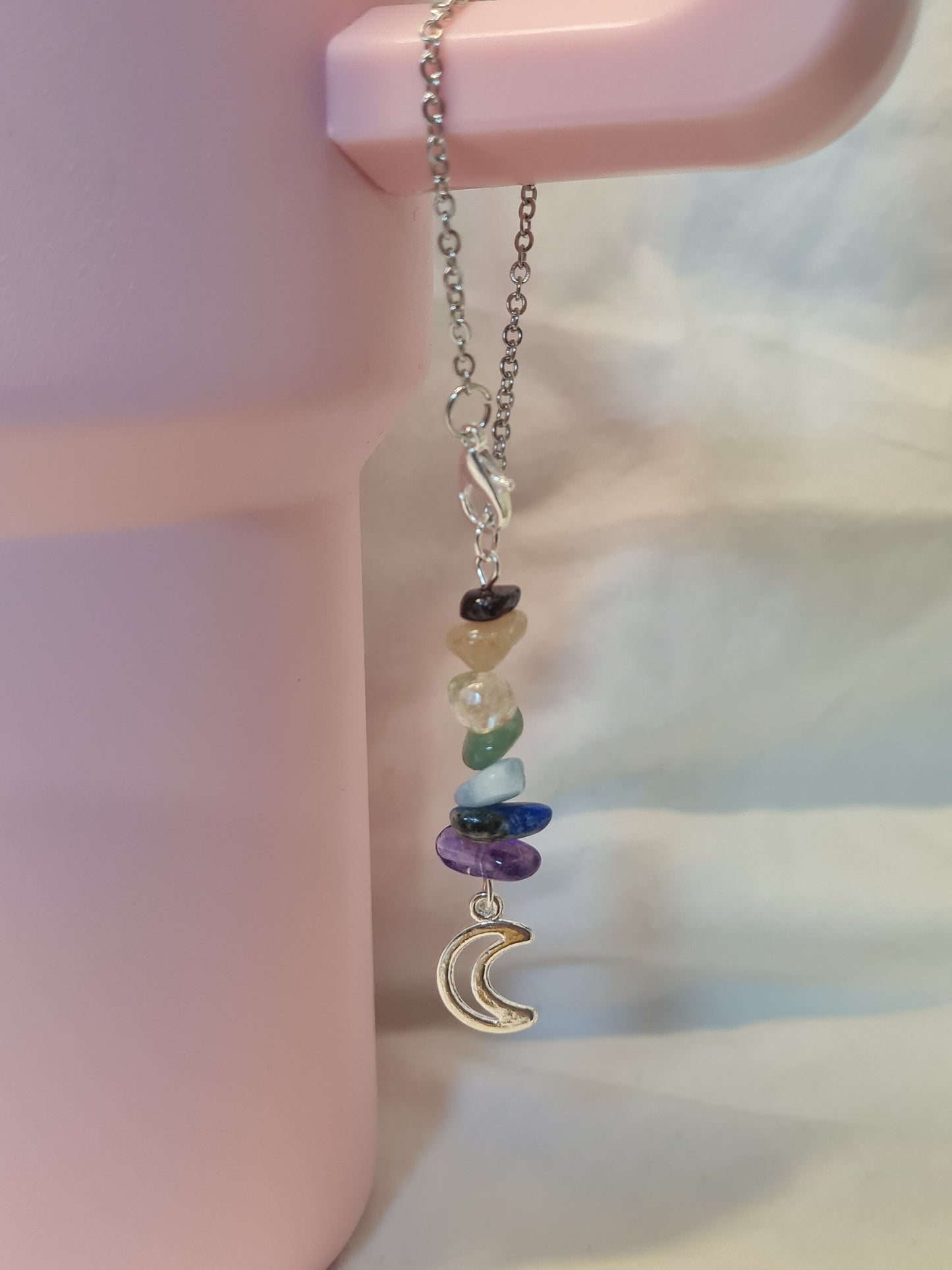 Chakra Tumbler Charm ~ Stanley Cup Charm ~ Custom Made Charms  ~ Handle Charm ~ Cup Handle Charm ~ Cup Accessory ~ Natural Stone