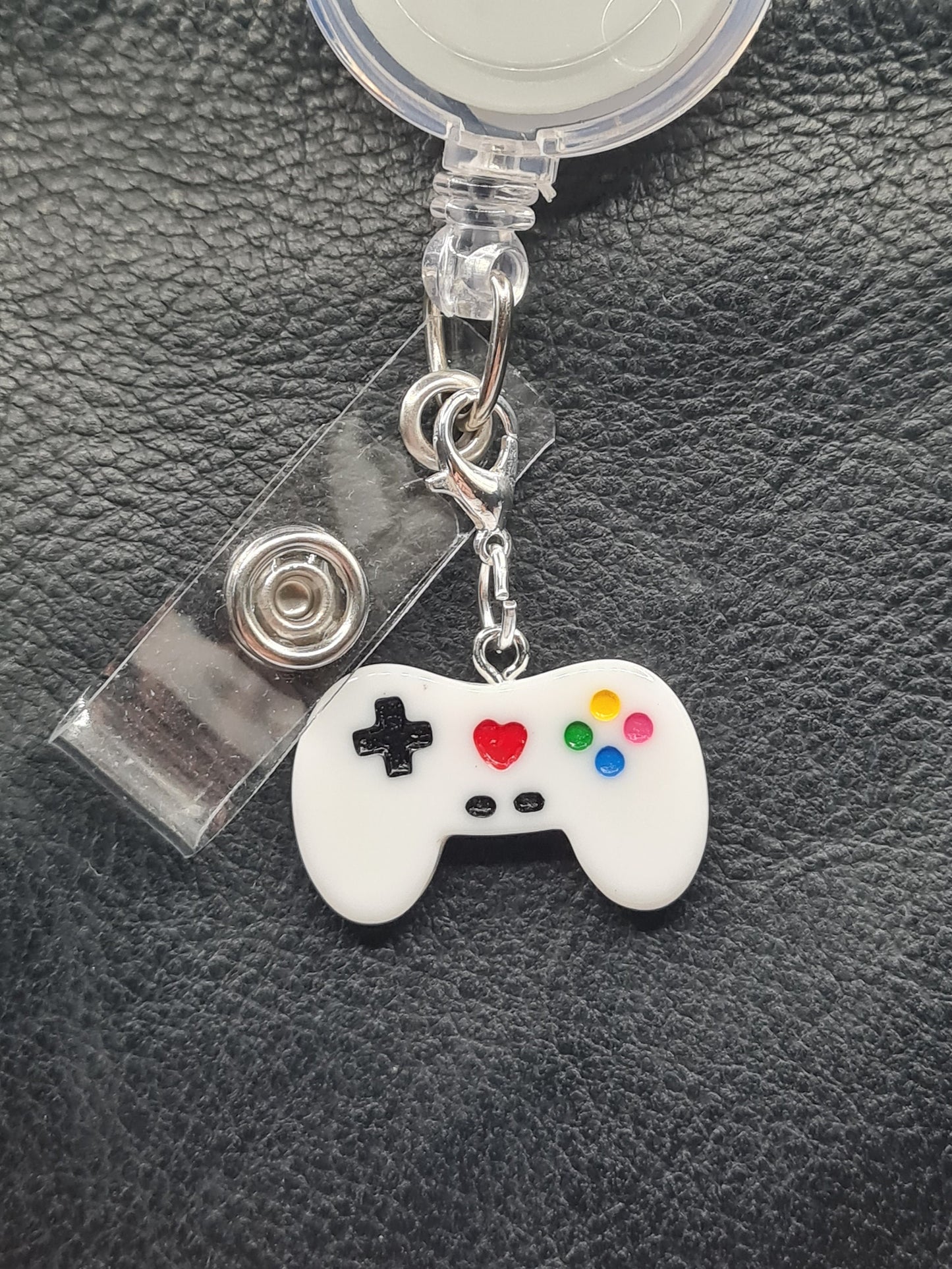 Game Controller ~ ID Badge Reel Charm ~ Custom Made Charms ~ Badge Buddy ~ Badge Accessories ~ Gamer