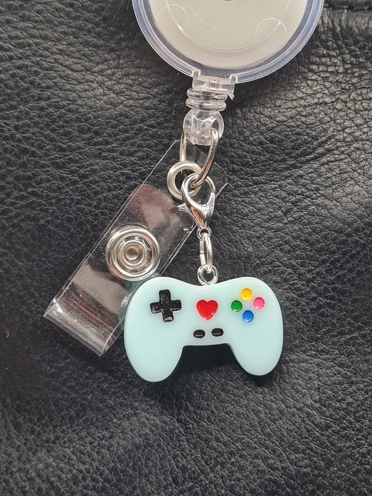 Game Controller ~ ID Badge Reel Charm ~ Custom Made Charms ~ Badge Buddy ~ Badge Accessories ~ Gamer