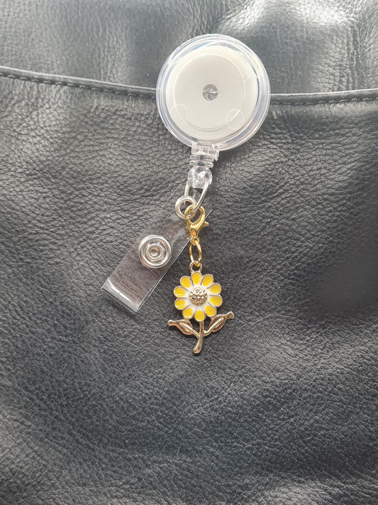 Daisy ~ ID Badge Reel Charm ~ Custom Made Charms ~ Badge Buddy ~ Badge Accessories ~ Colorful Daisies ~ Flower Badge Charm