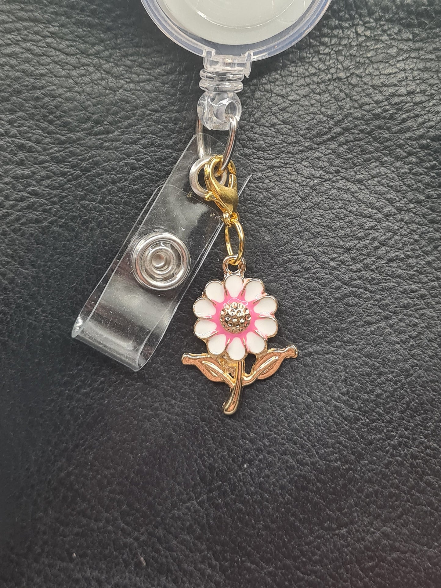 Daisy ~ ID Badge Reel Charm ~ Custom Made Charms ~ Badge Buddy ~ Badge Accessories ~ Colorful Daisies ~ Flower Badge Charm