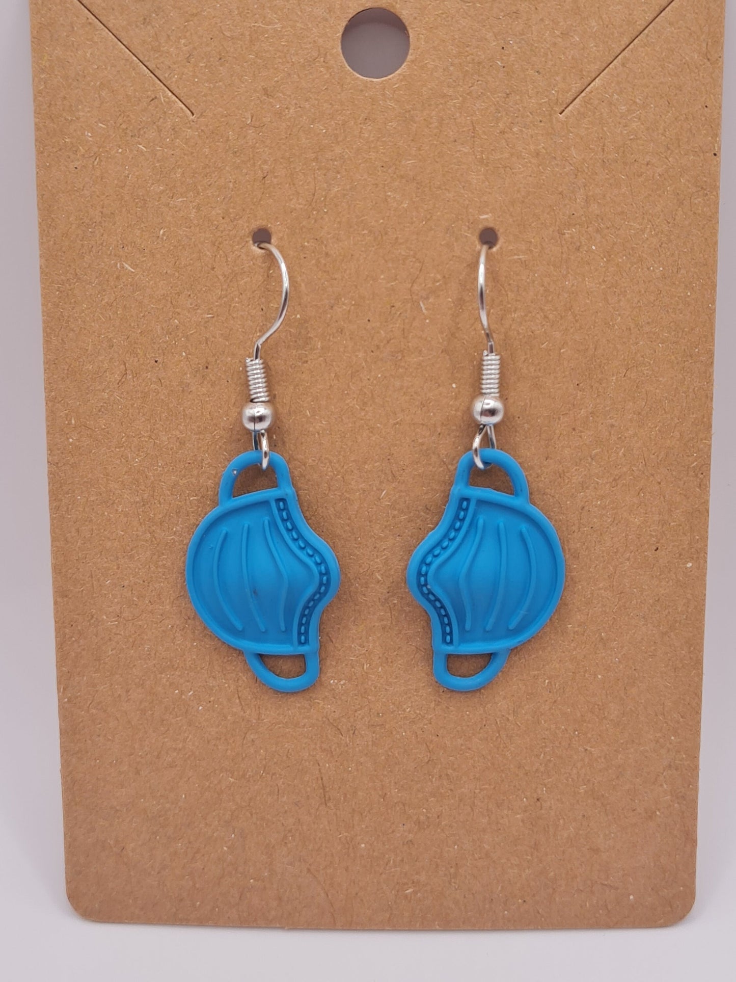 Medical Mask Earrings ~ Stainless Fish Hook Posts ~ Surgical Mask ~ Covid Mask ~ RN ~ Nurse ~ Medical