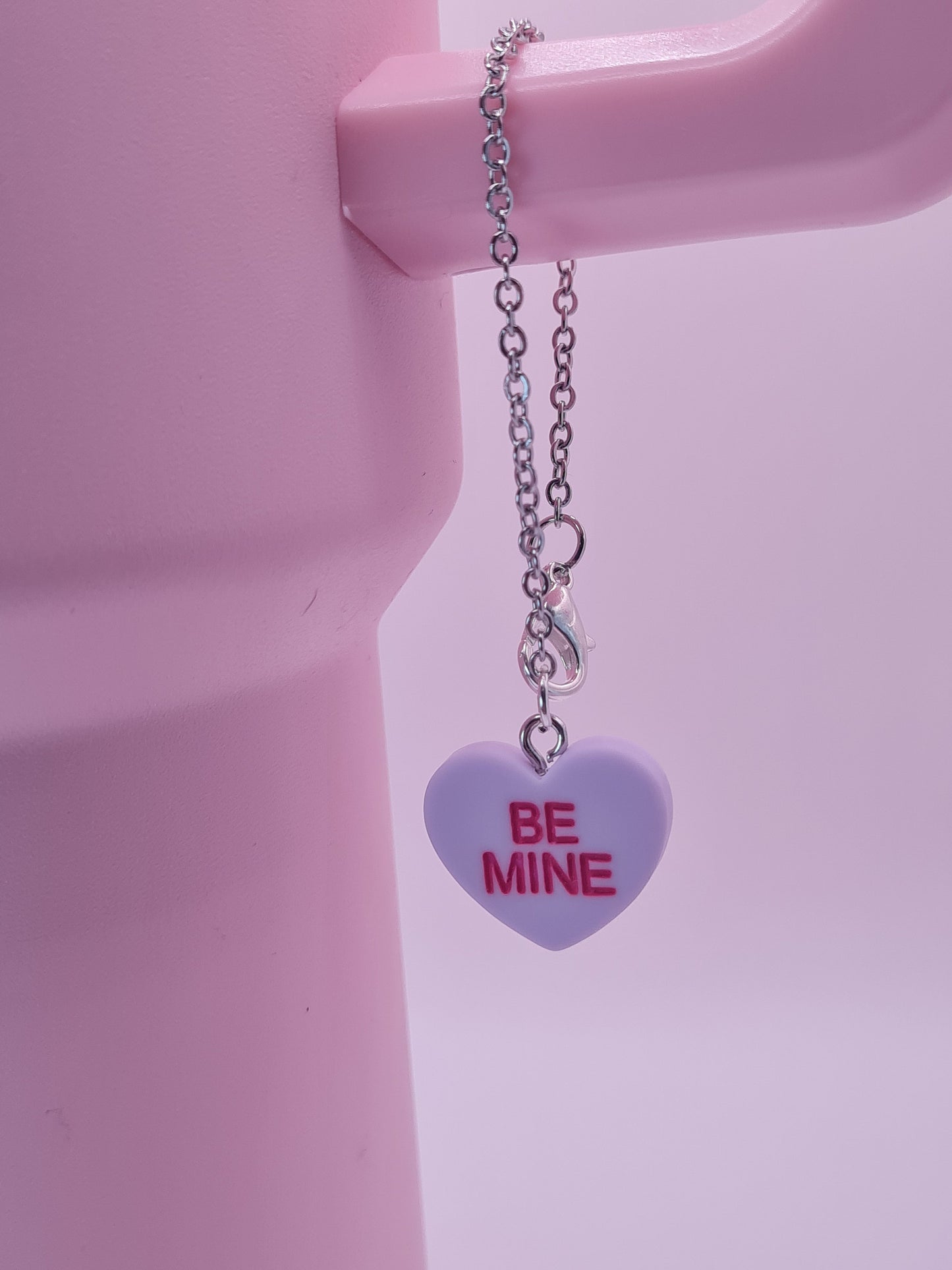 Conversation Hearts ~ Valentine's Day Tumbler Charm ~ Stanley Cup Charm ~ Custom Made Charms ~ Heart Charm ~ Cup Accessory